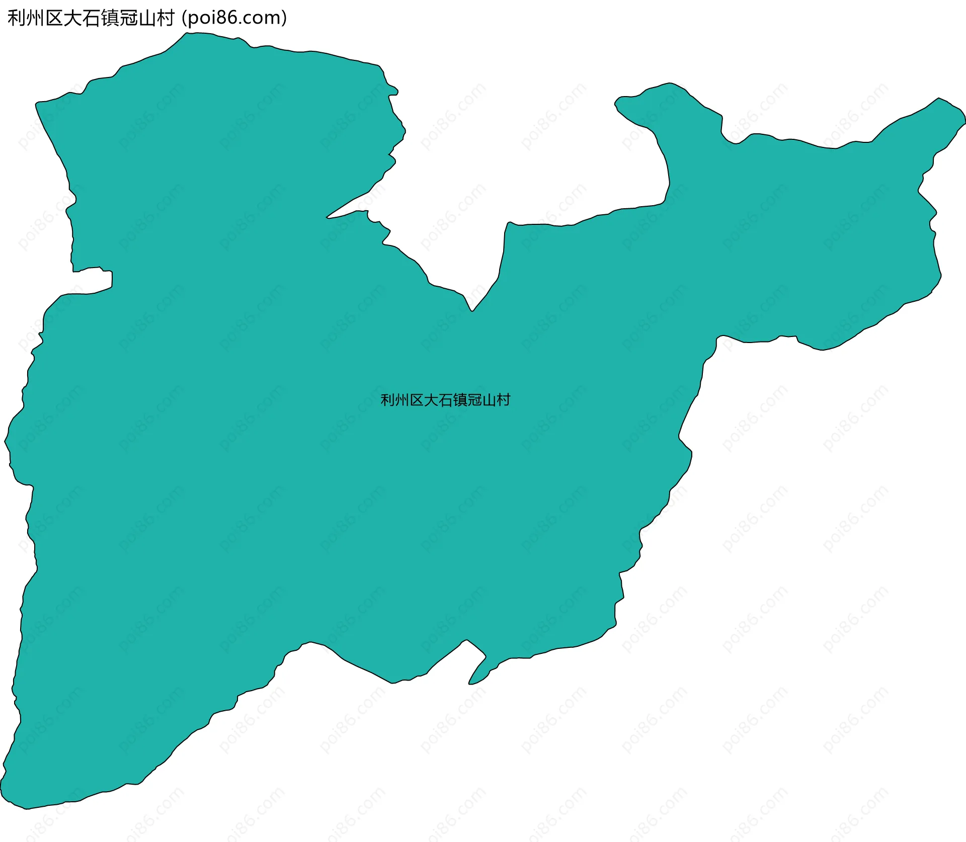 利州区大石镇冠山村边界地图