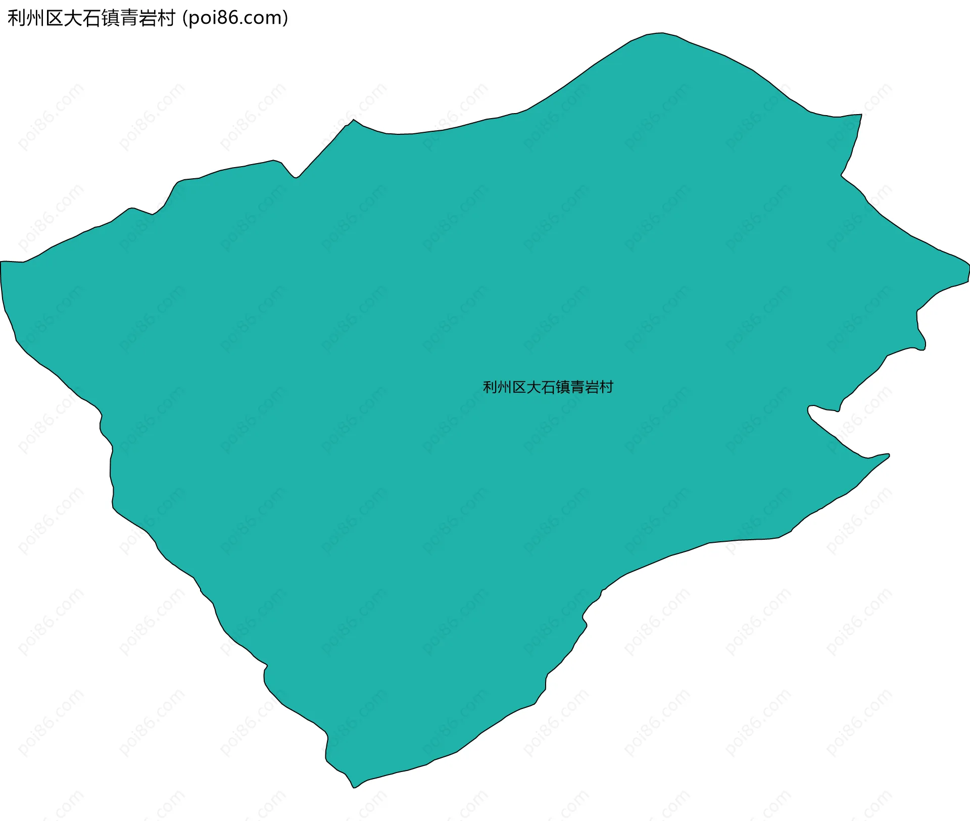 利州区大石镇青岩村边界地图