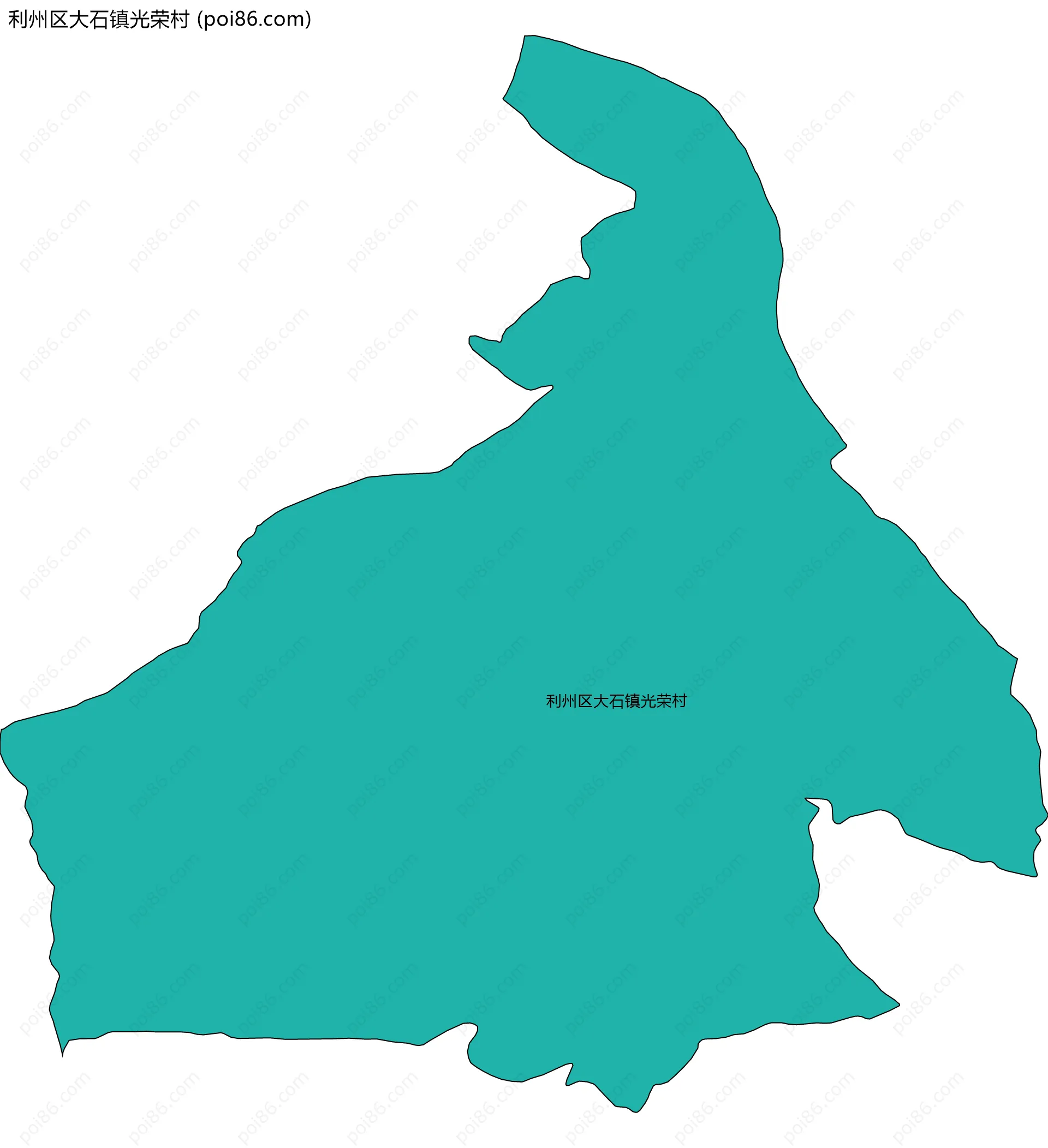 利州区大石镇光荣村边界地图