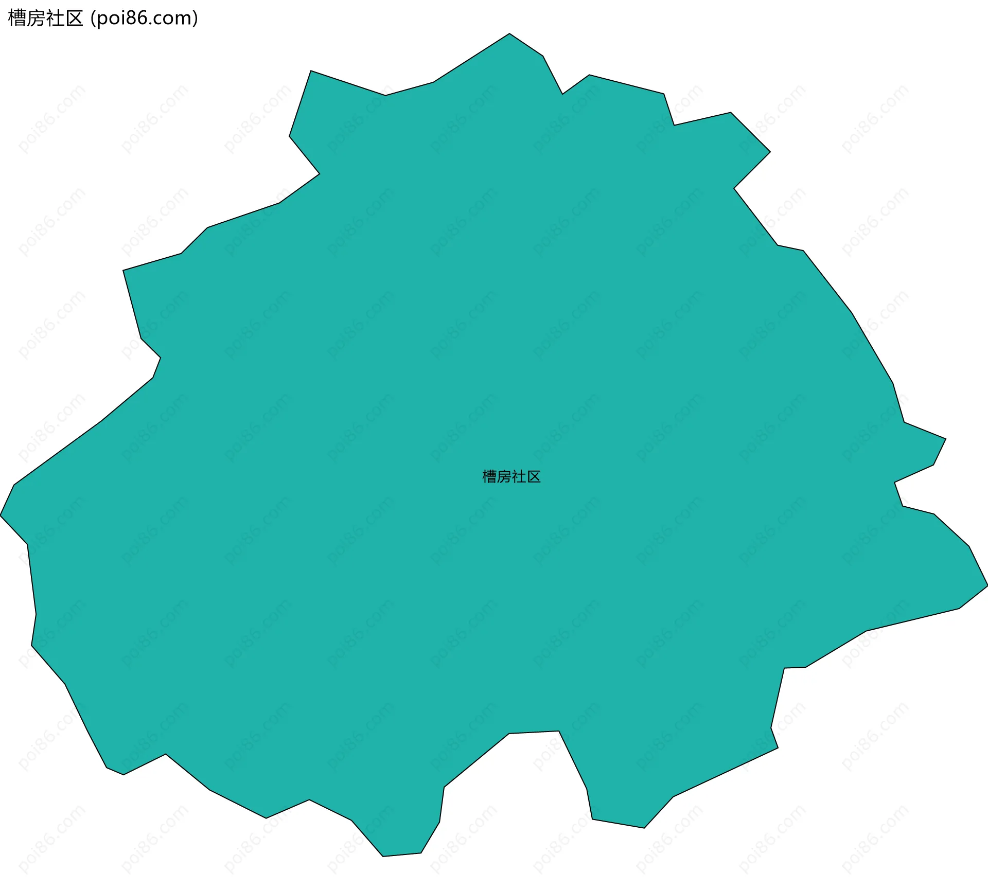 槽房社区边界地图