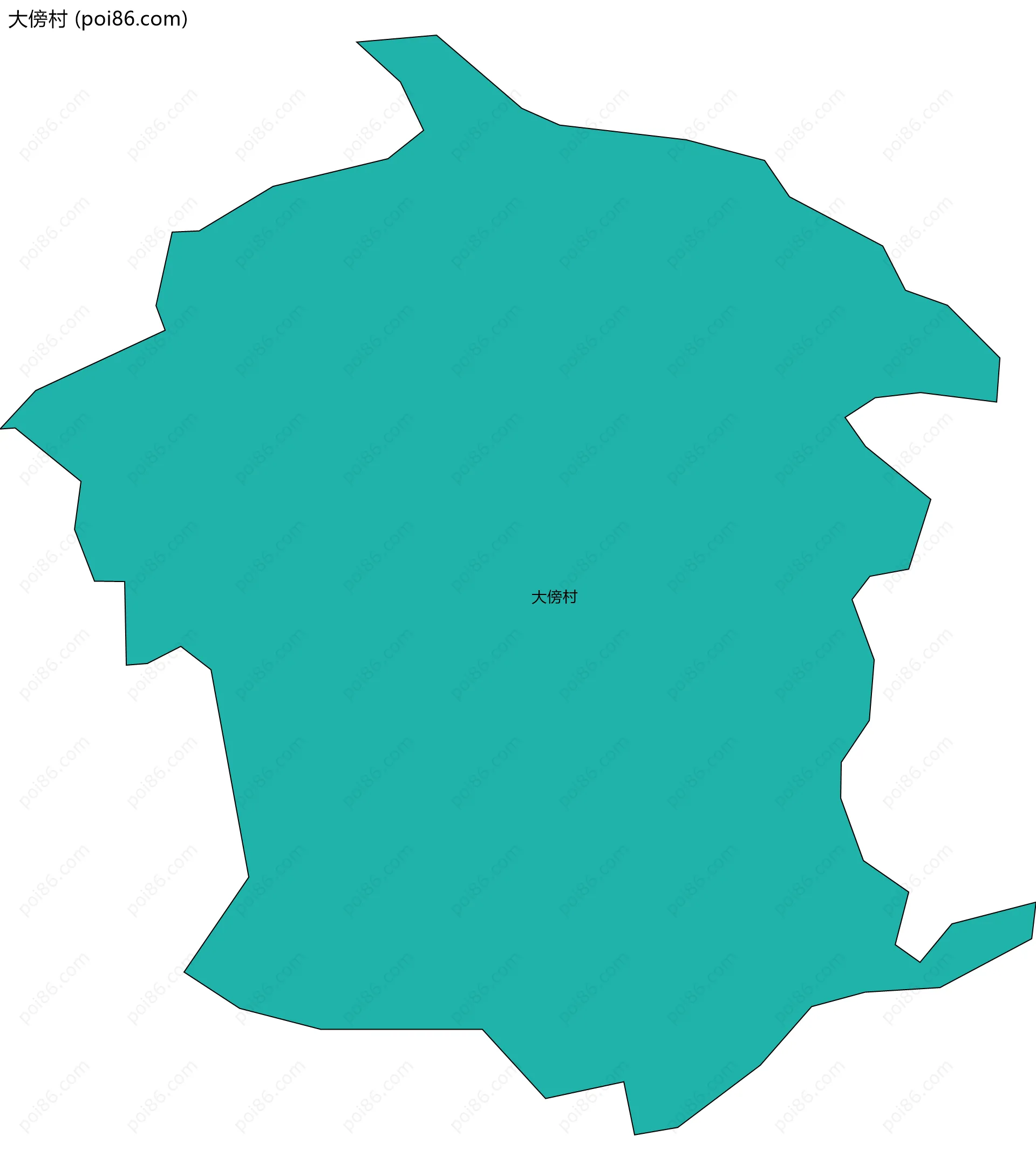 大傍村边界地图