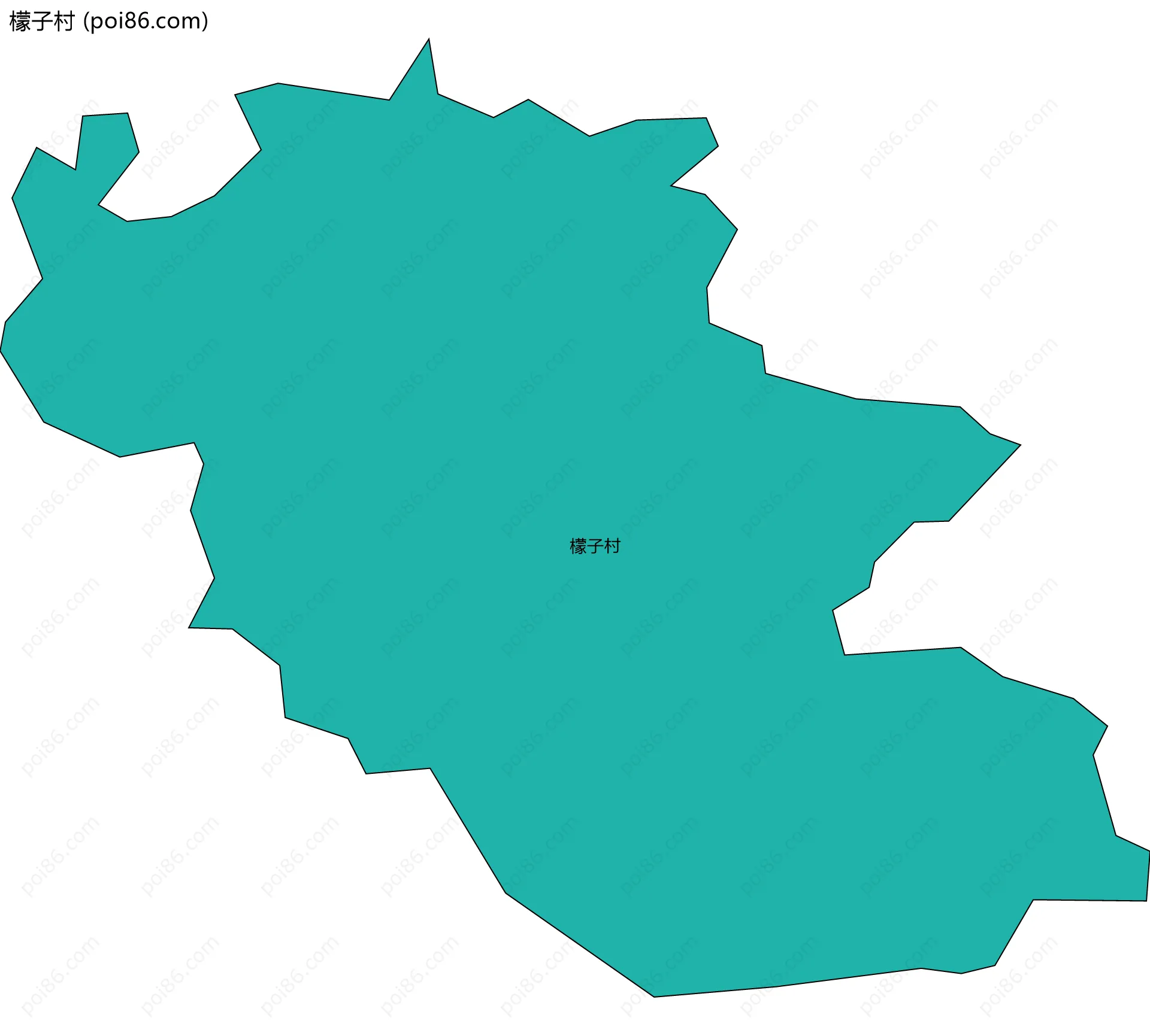 檬子村边界地图