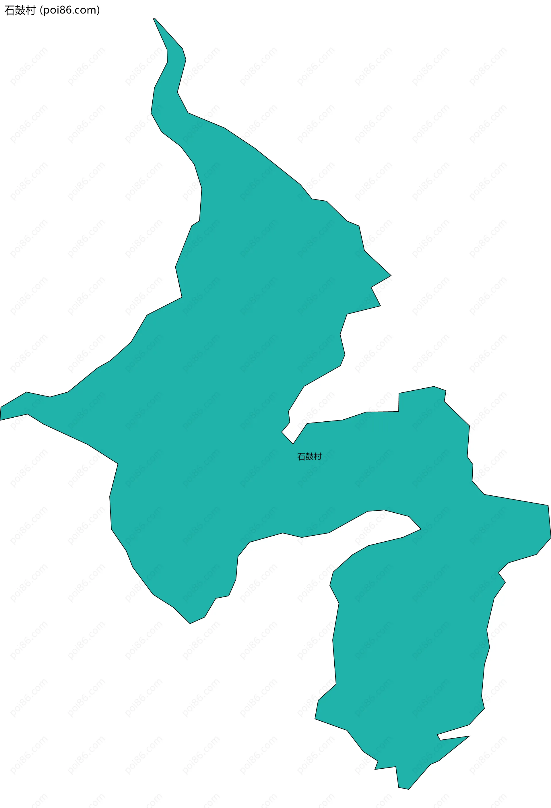 石鼓村边界地图