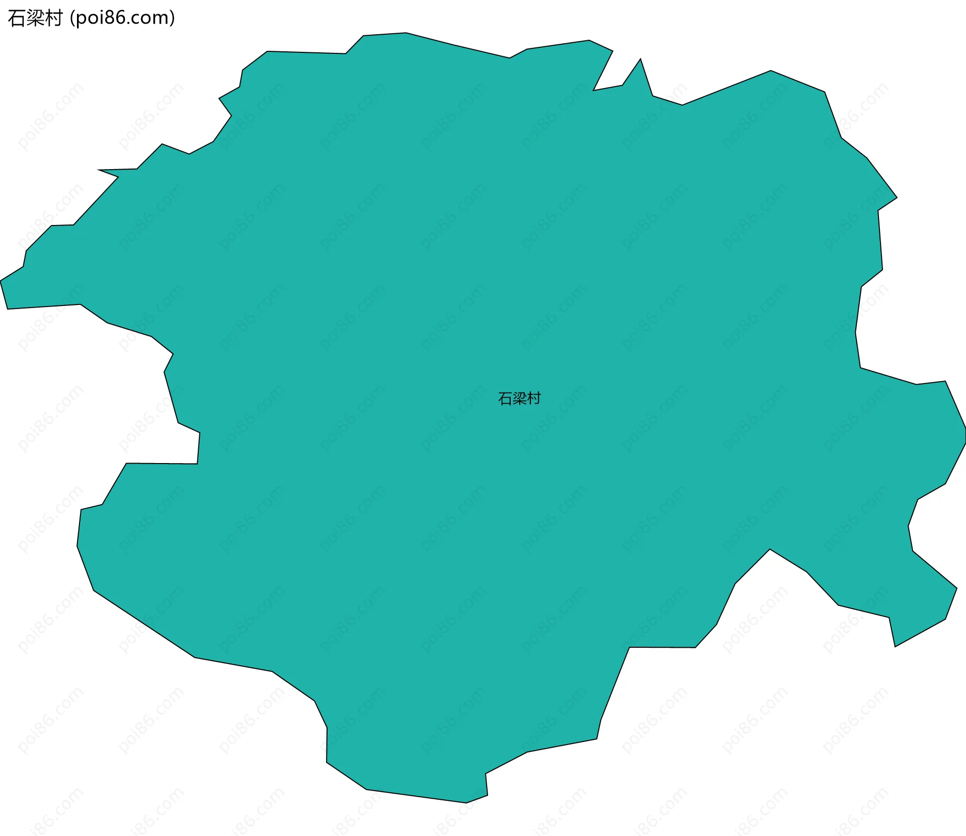 石梁村边界地图