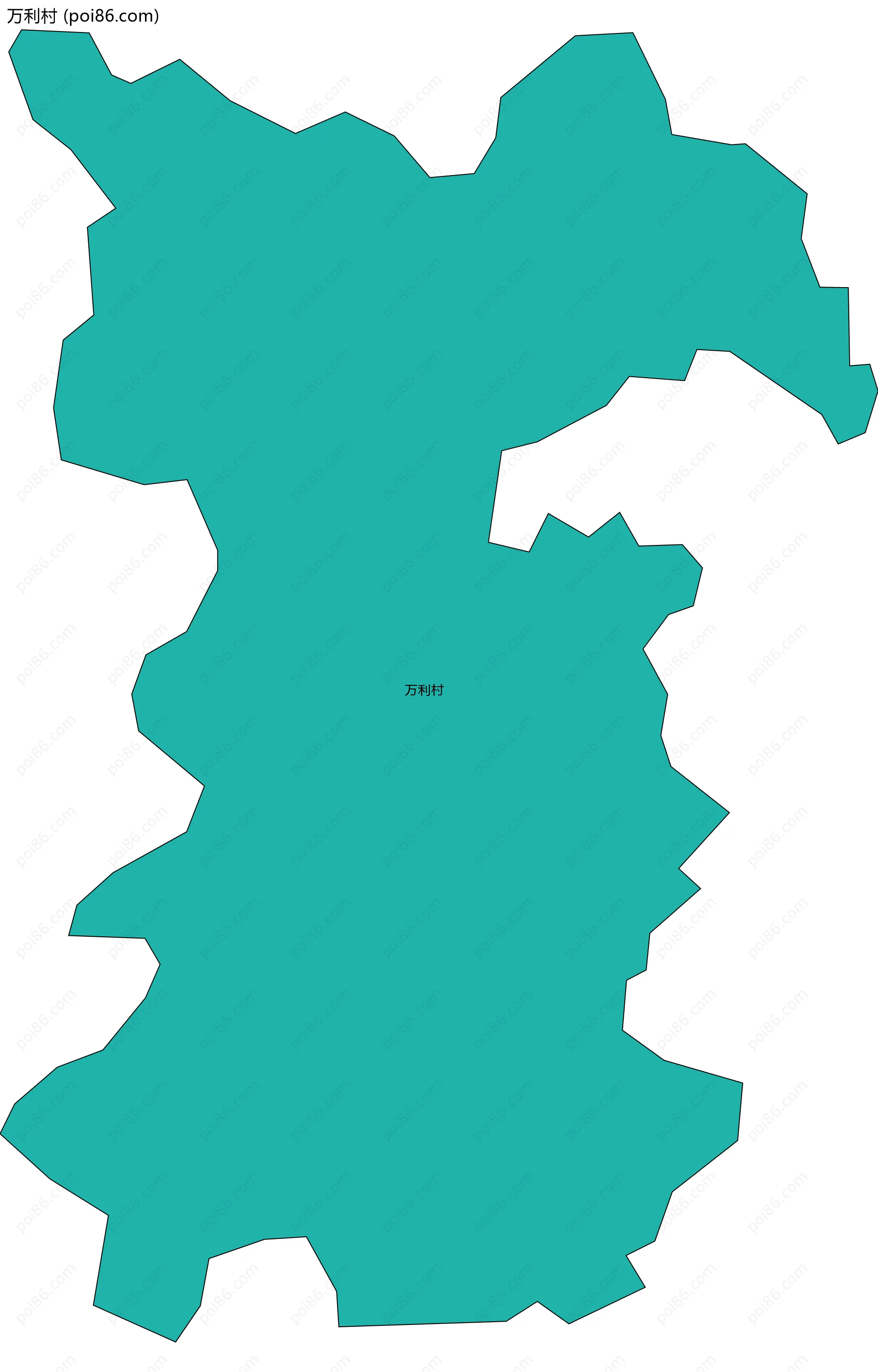 万利村边界地图