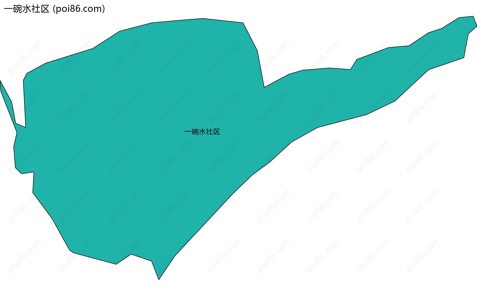 一碗水社区边界地图