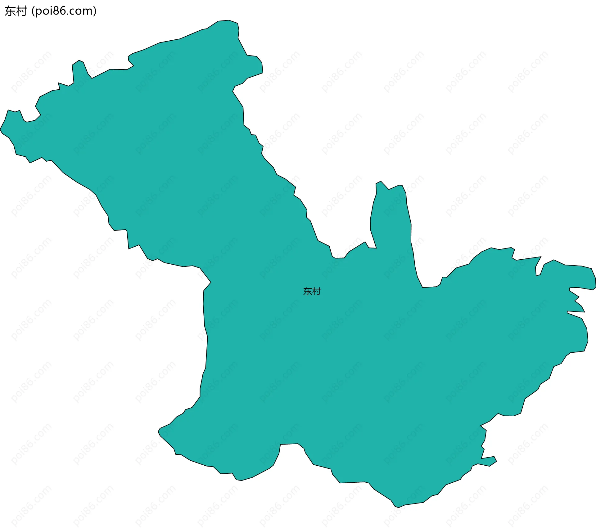 东村边界地图