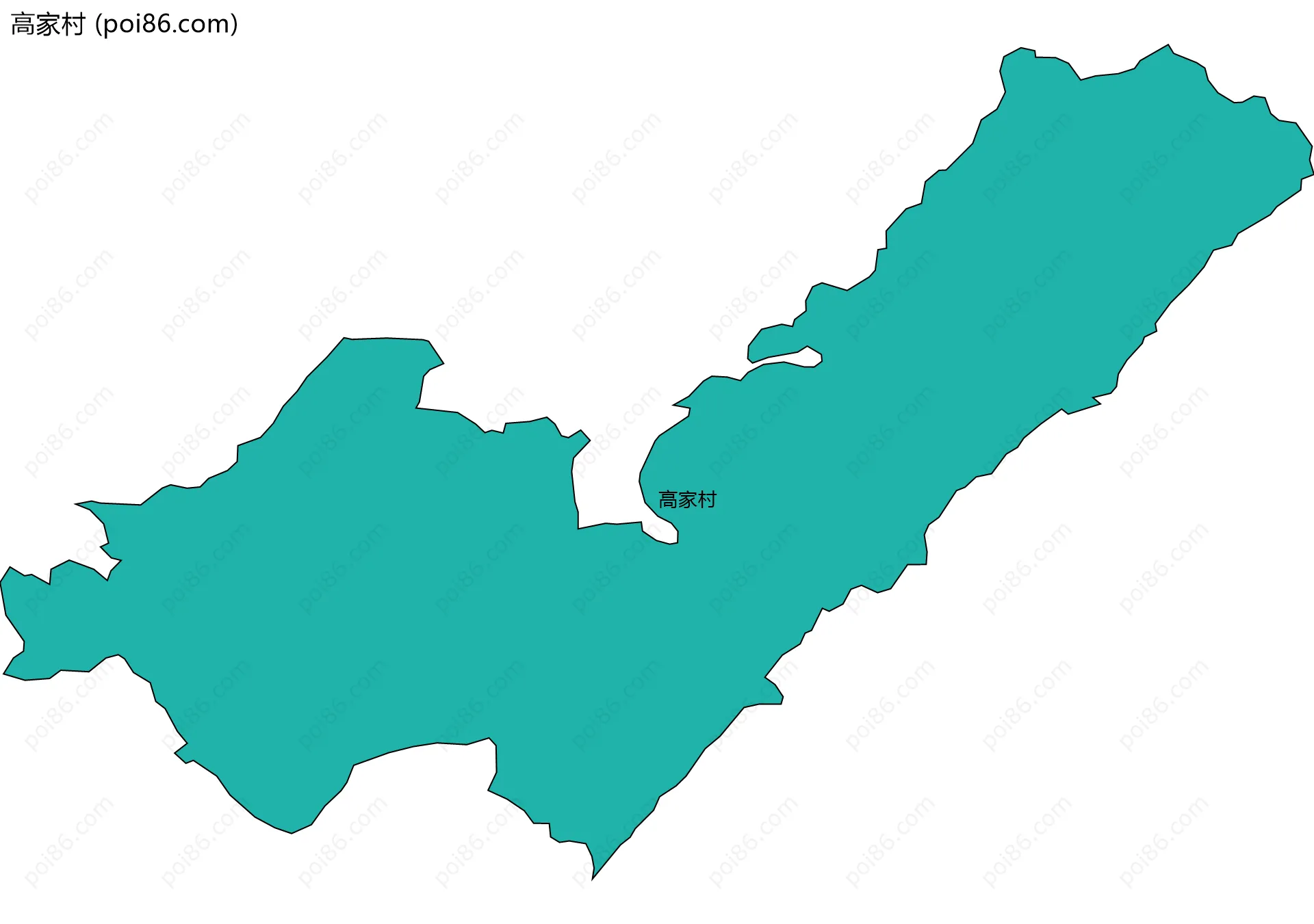 高家村边界地图