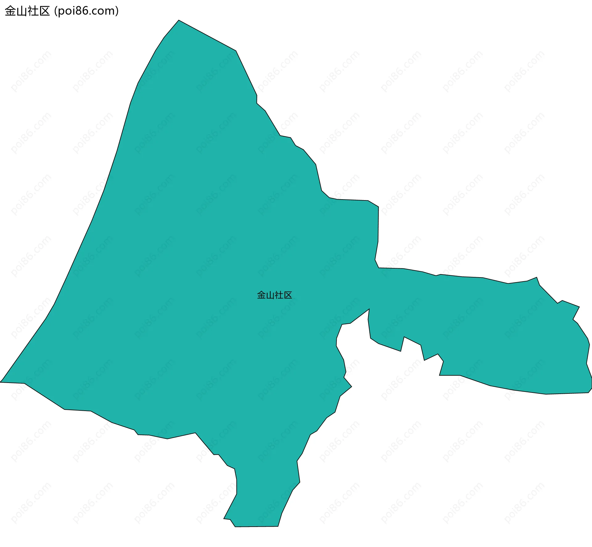 金山社区边界地图