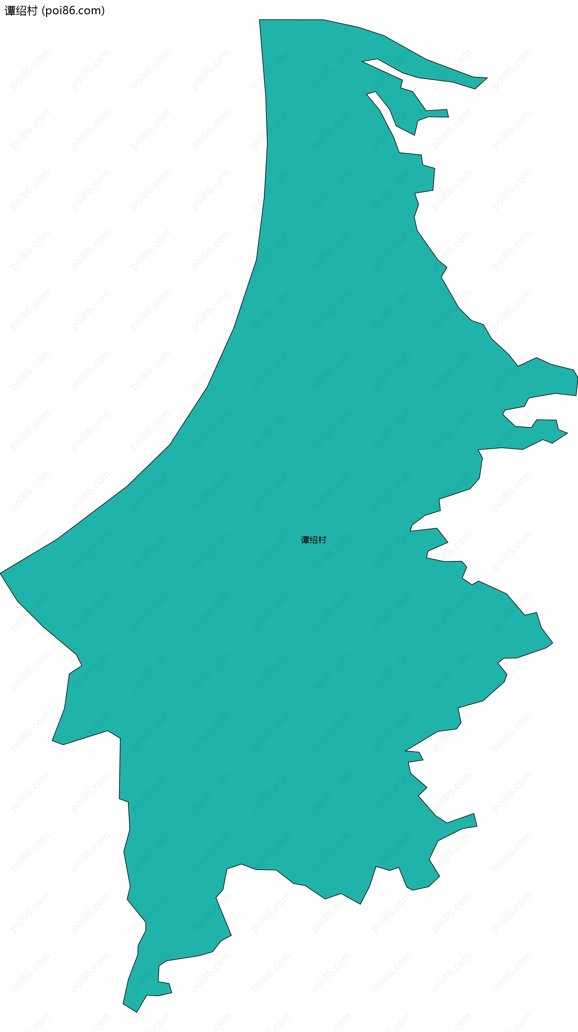 谭绍村边界地图