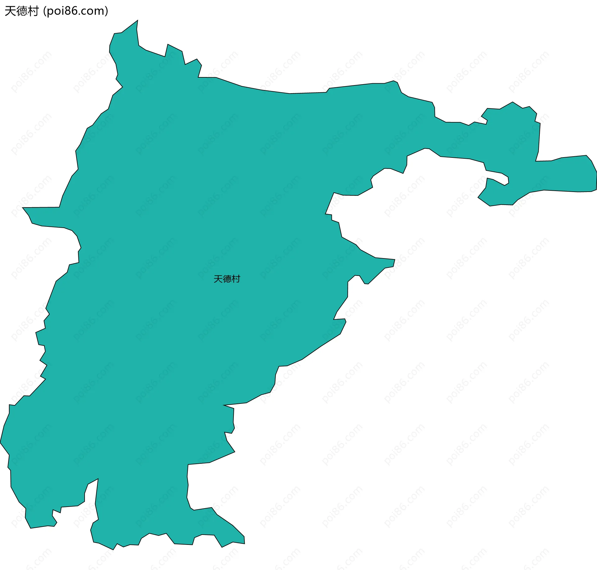 天德村边界地图