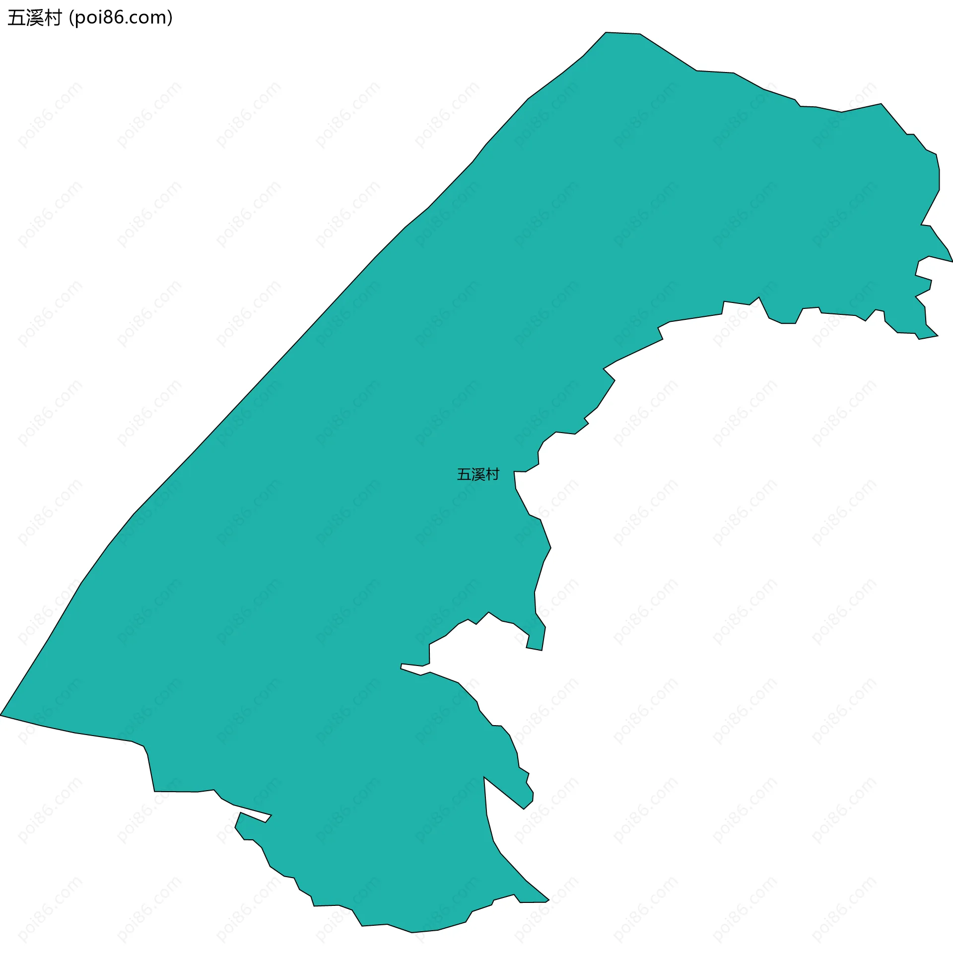 五溪村边界地图