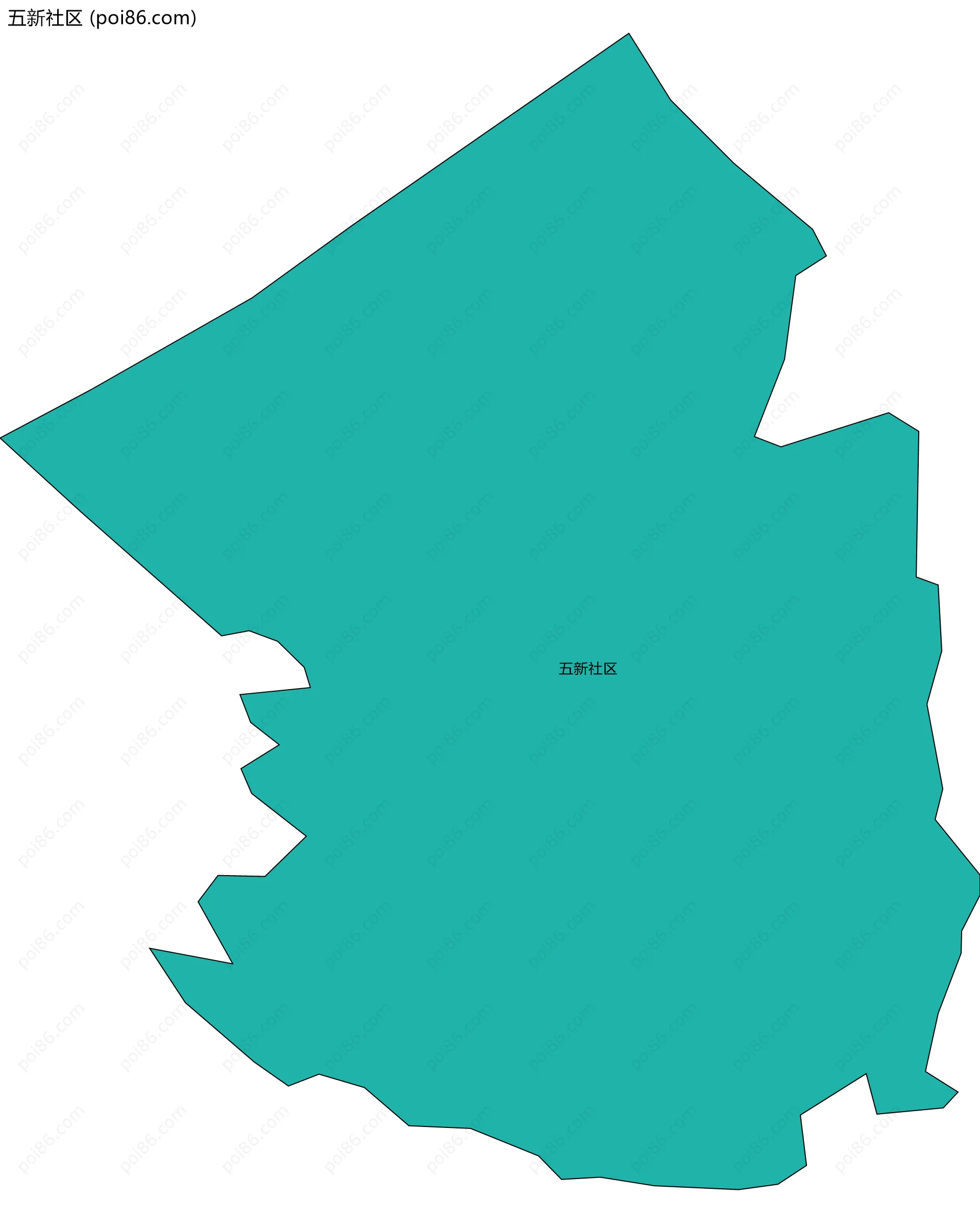 五新社区边界地图