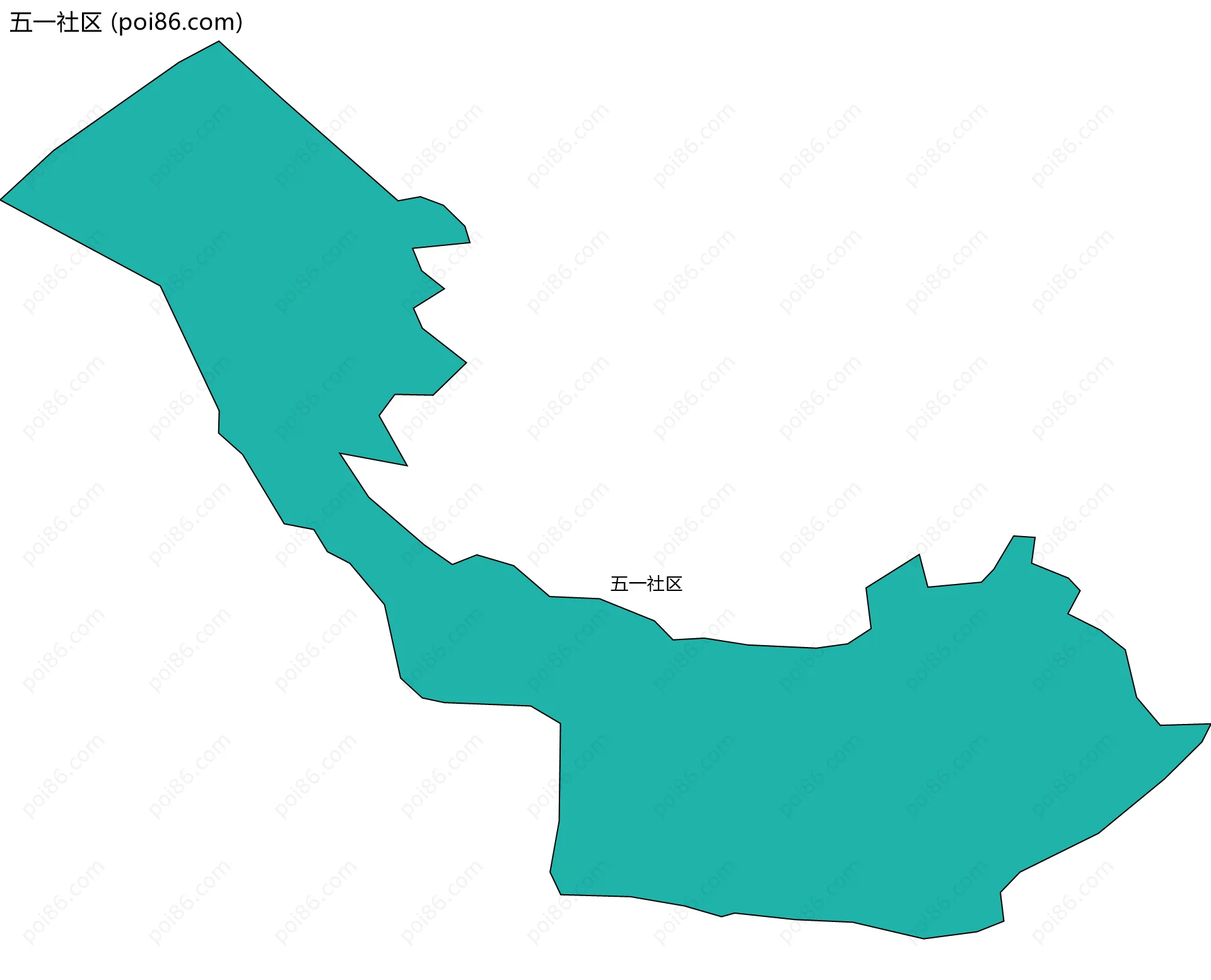 五一社区边界地图