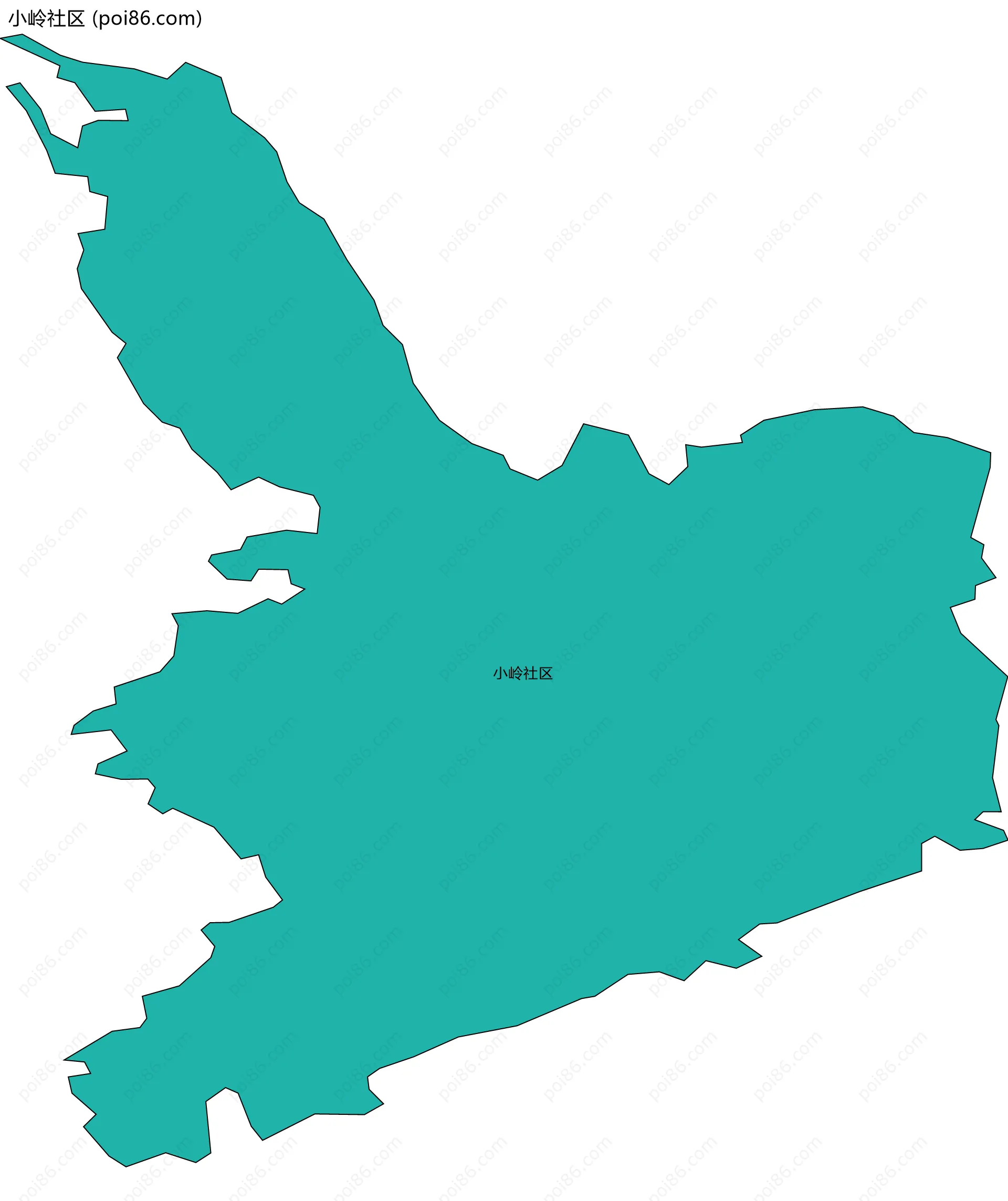 小岭社区边界地图