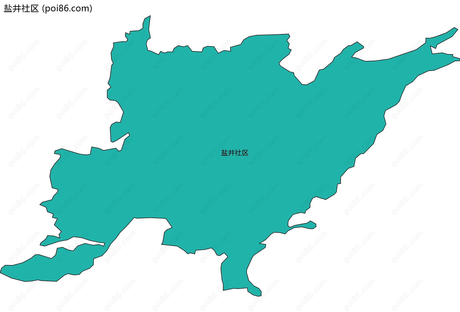 盐井社区边界地图