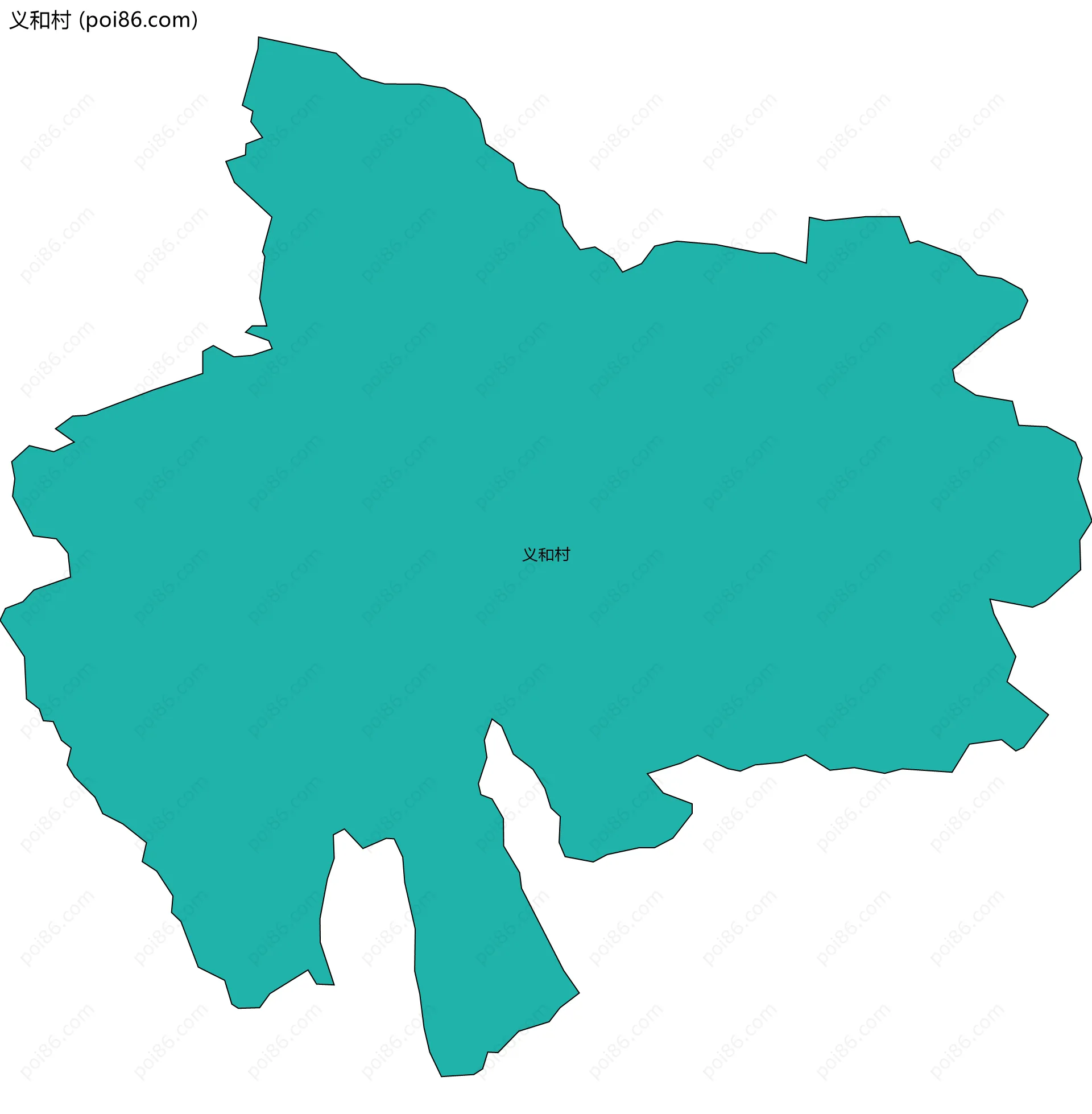 义和村边界地图
