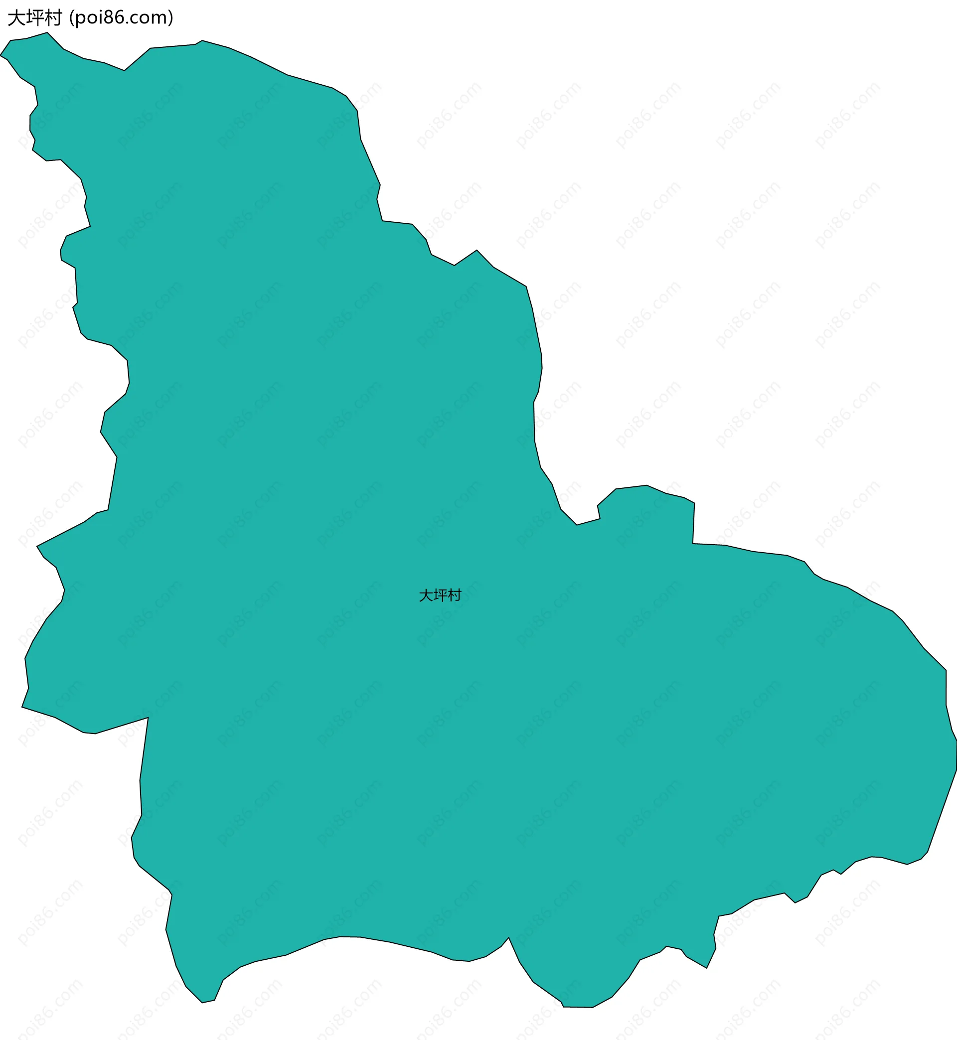 大坪村边界地图