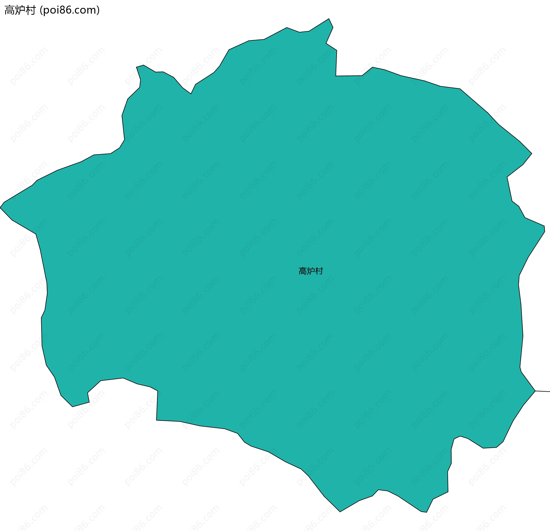 高炉村边界地图