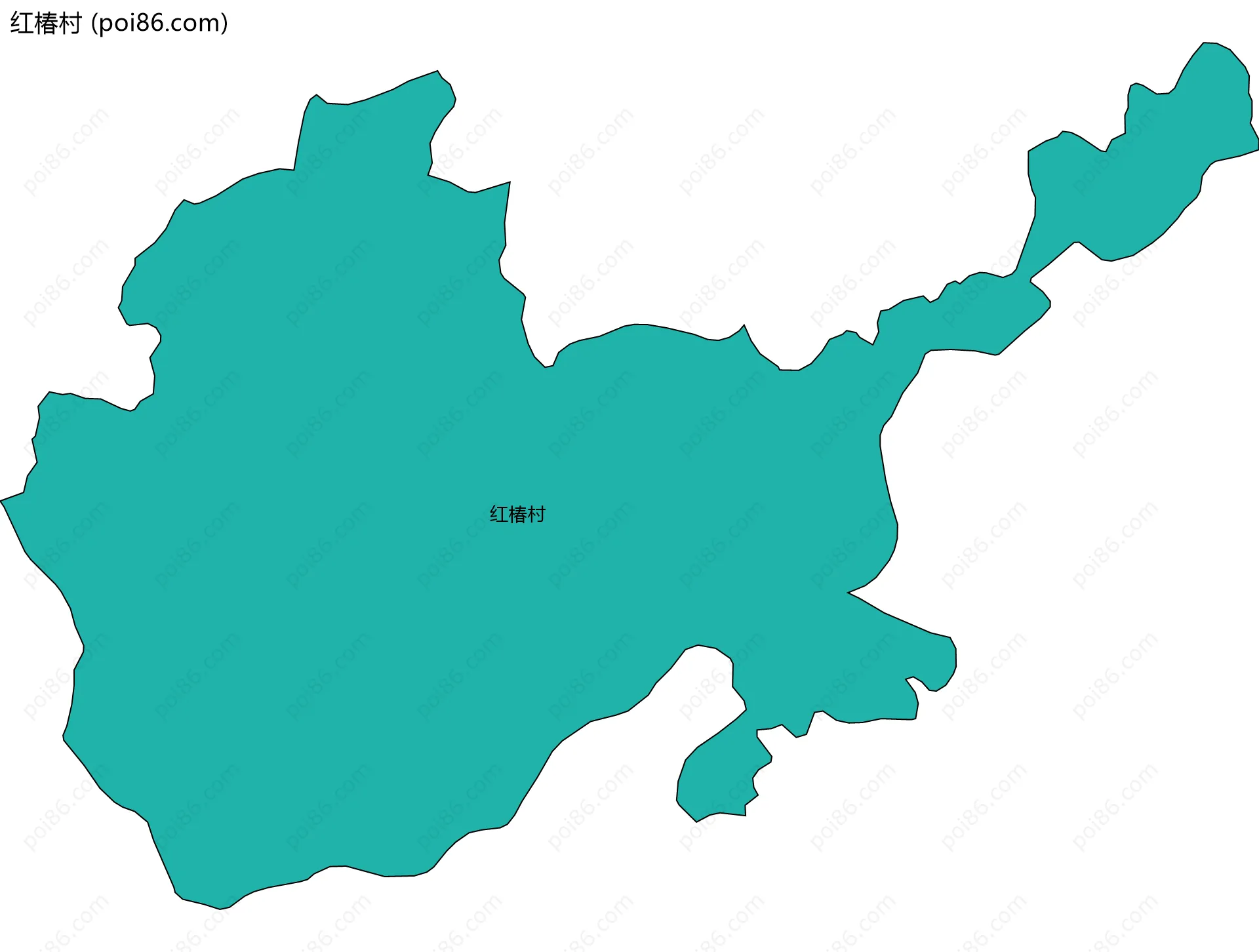 红椿村边界地图