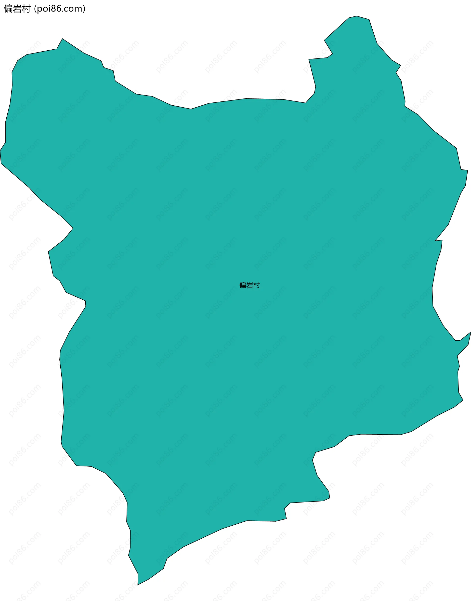 偏岩村边界地图