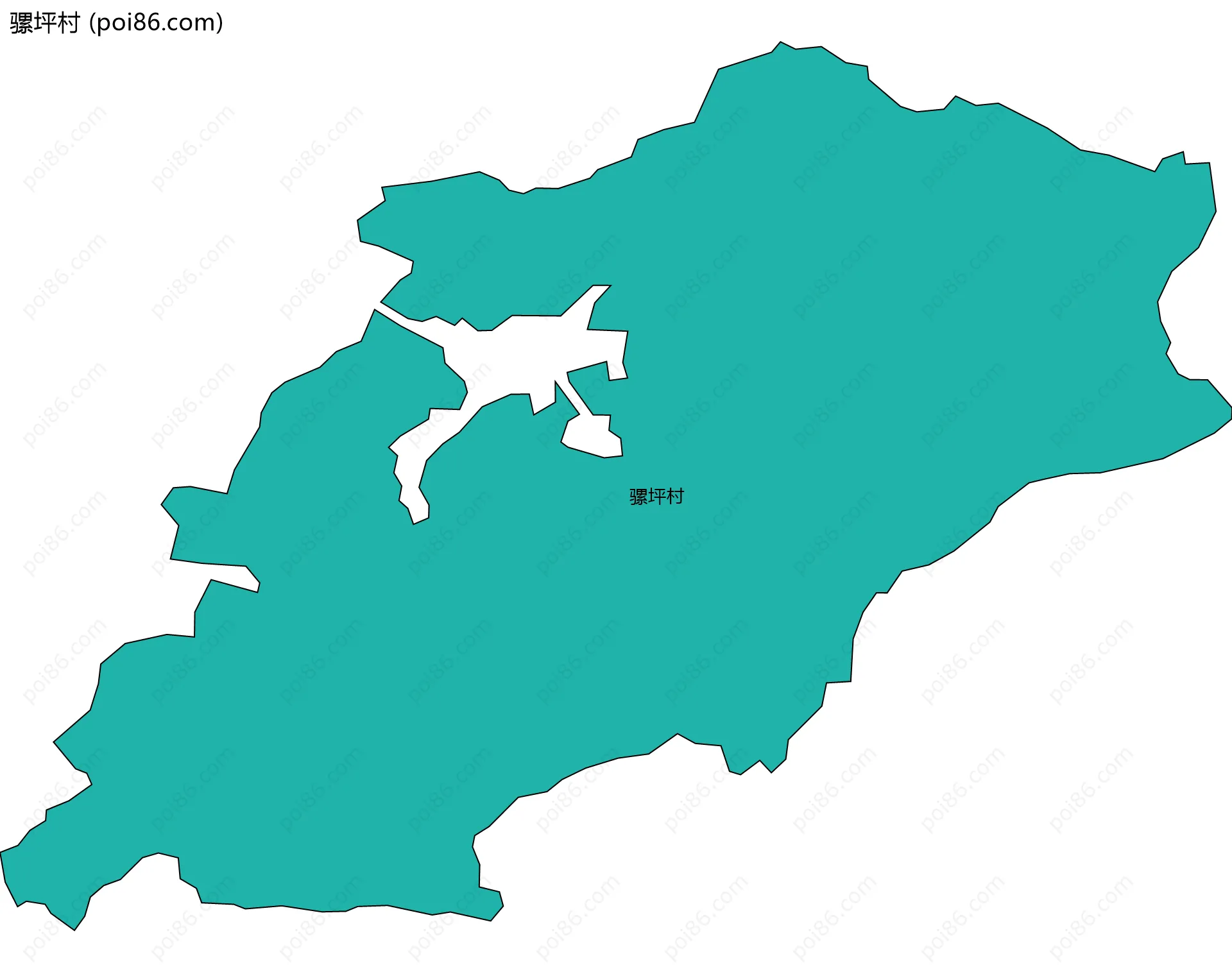 骡坪村边界地图