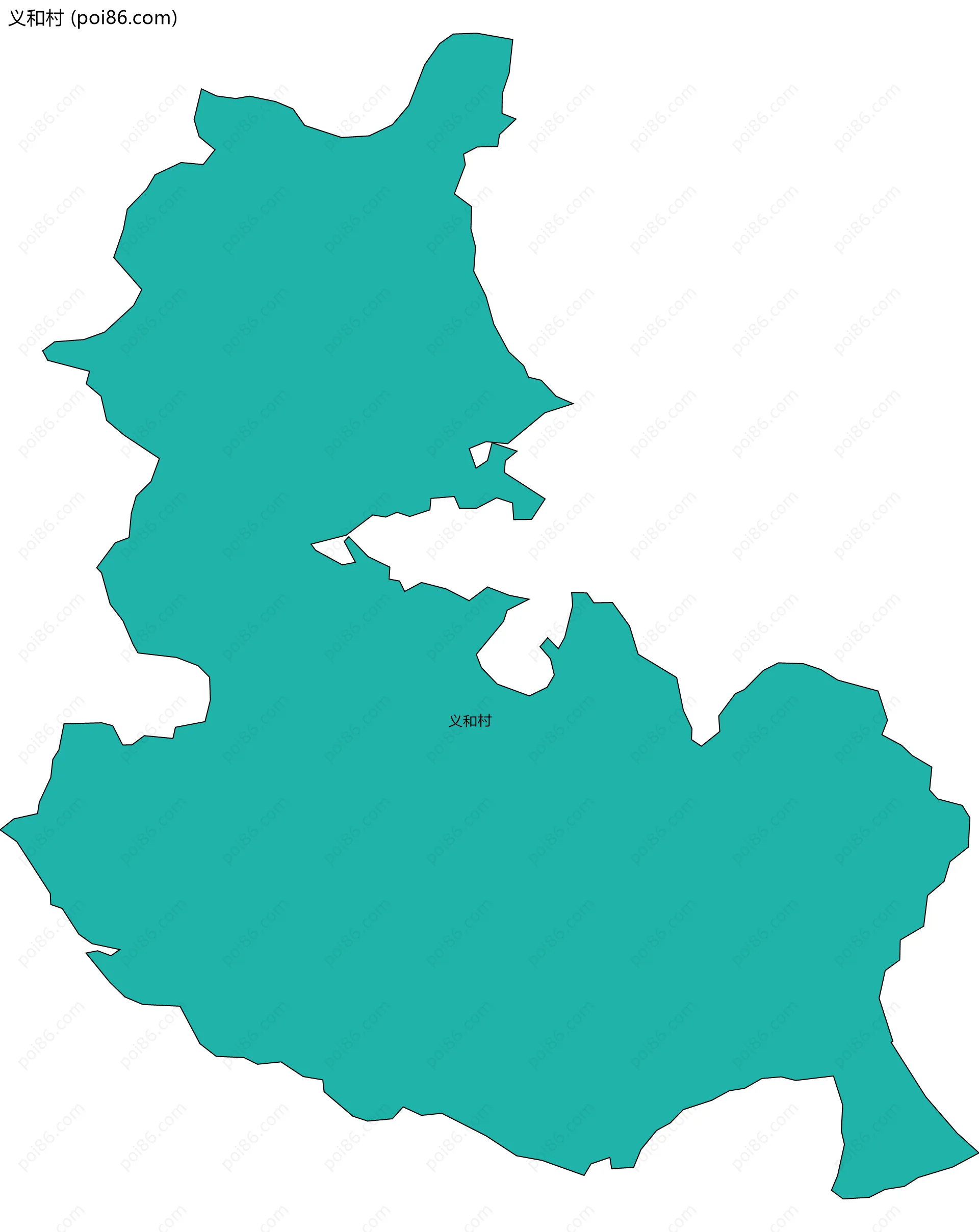 义和村边界地图