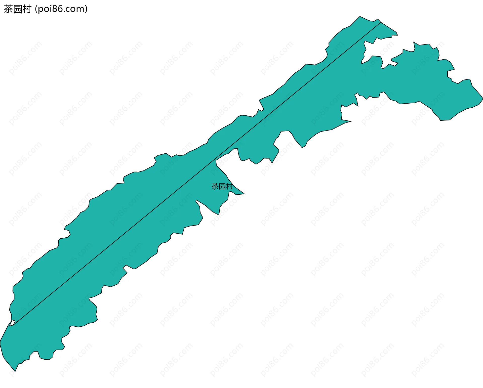 茶园村边界地图