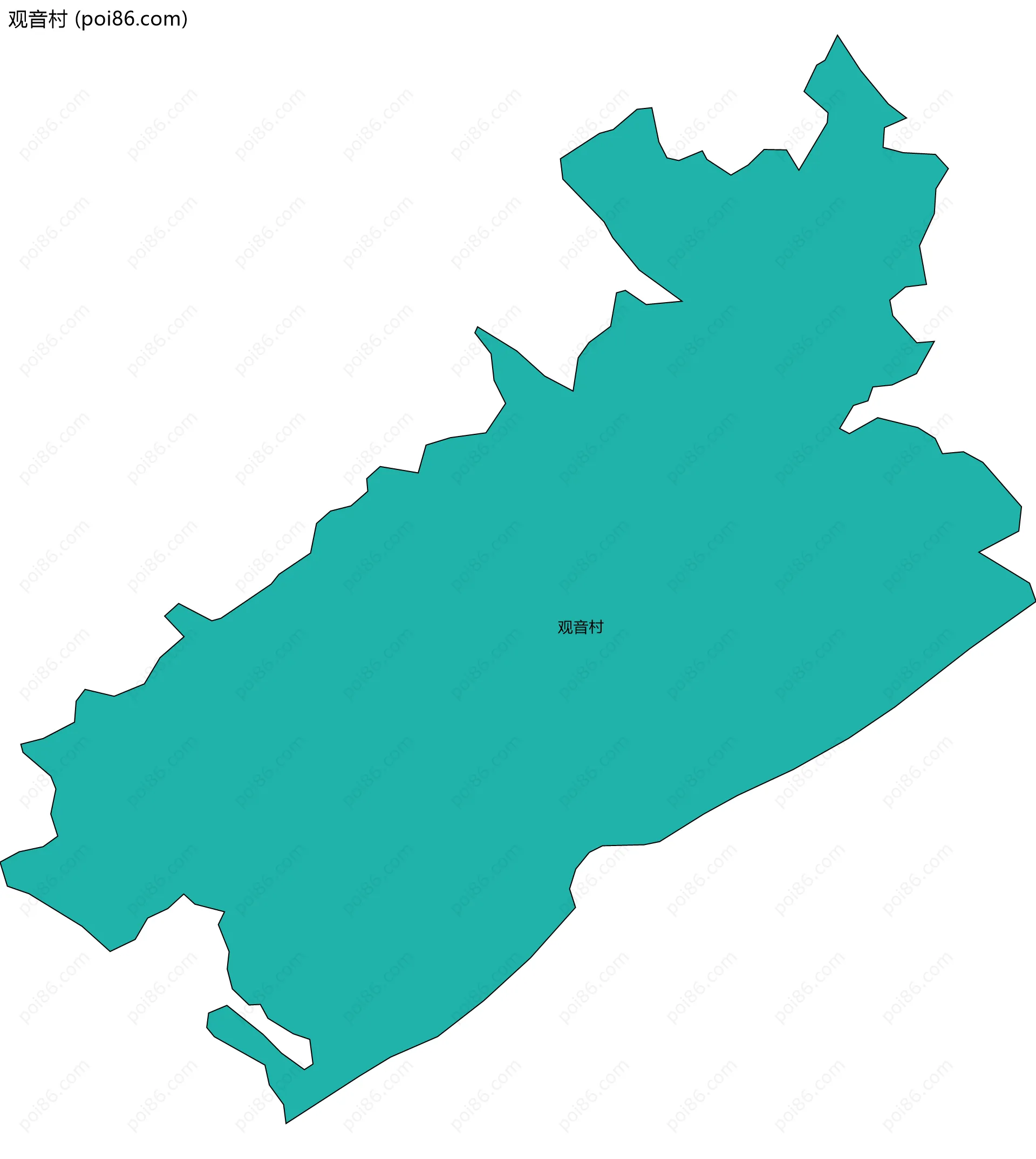 观音村边界地图