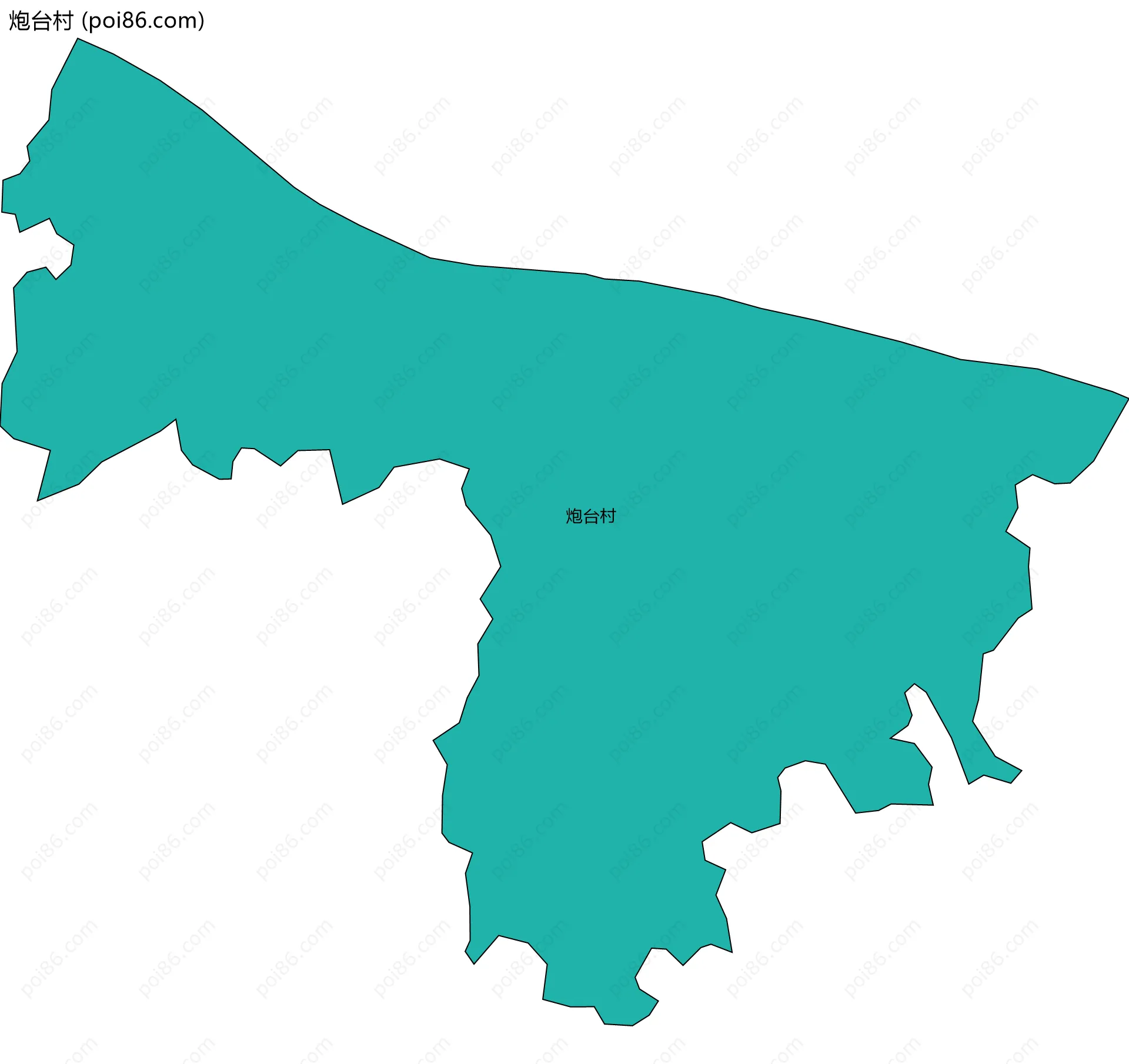 炮台村边界地图