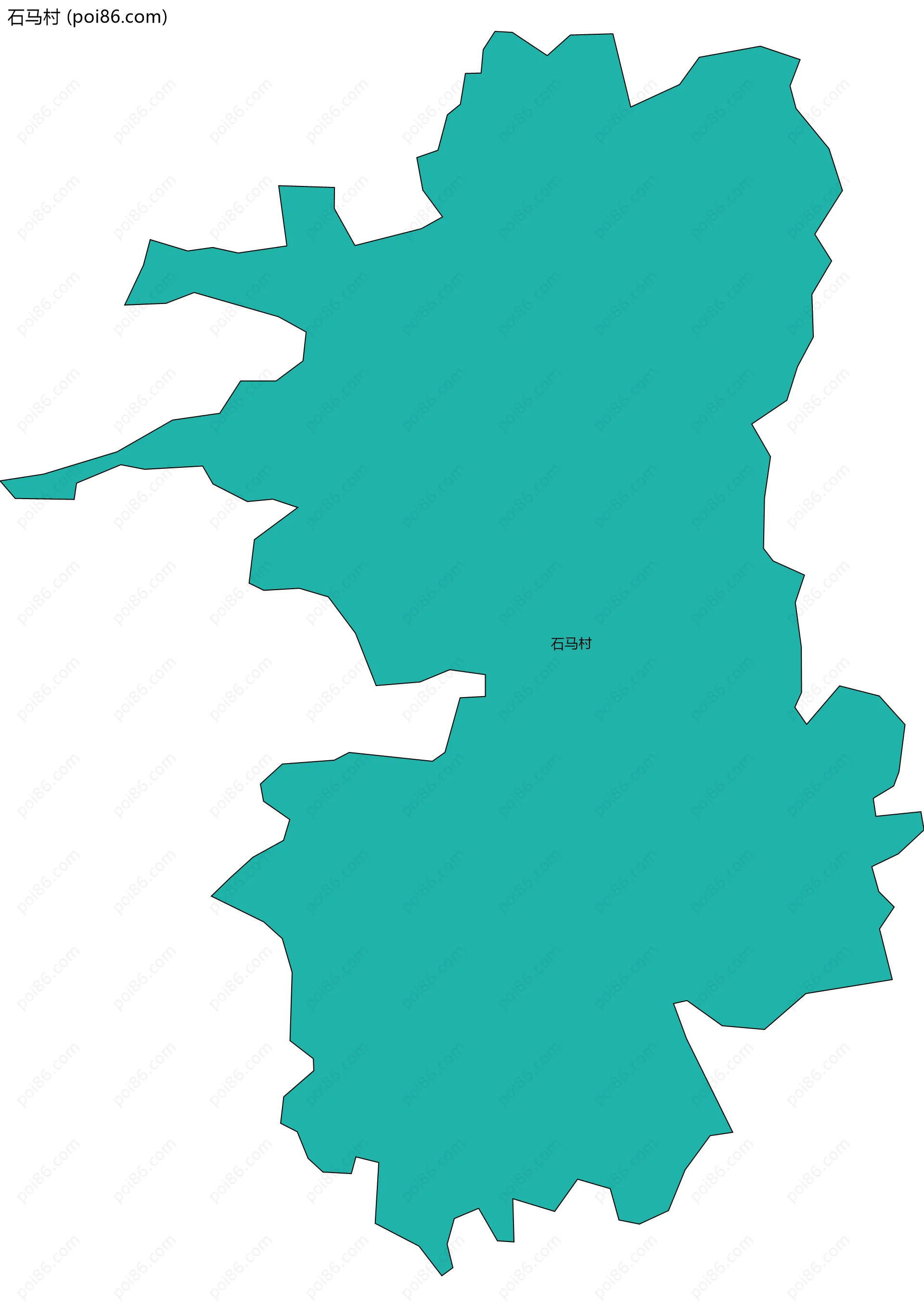 石马村边界地图