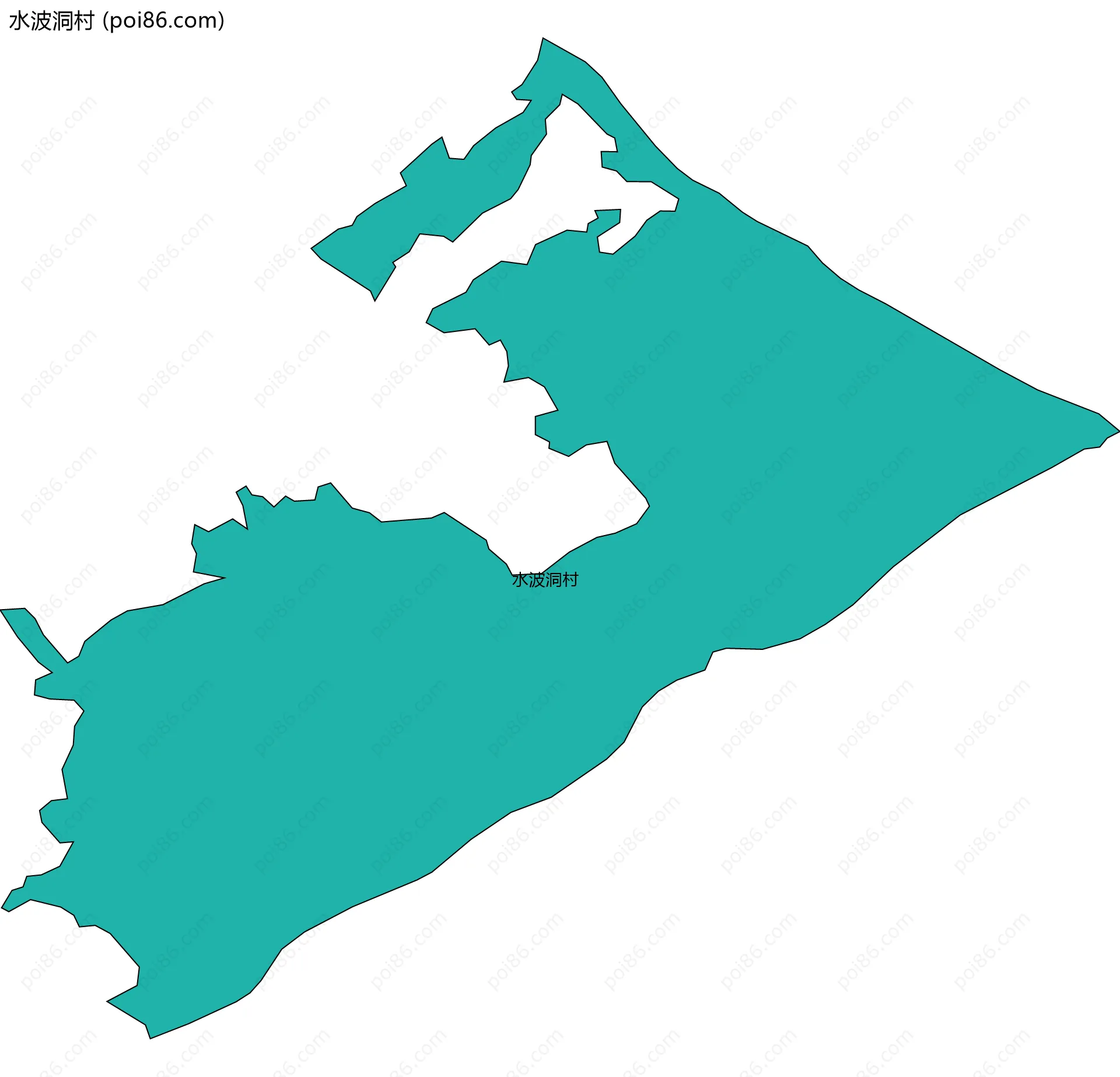 水波洞村边界地图