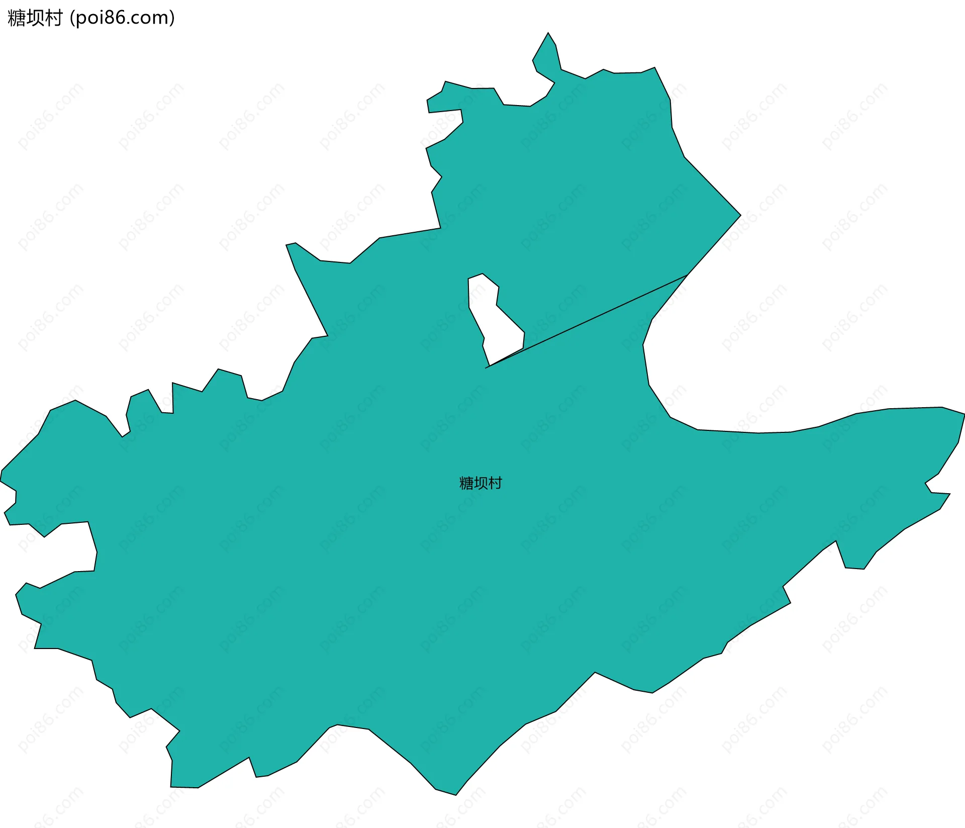 糖坝村边界地图