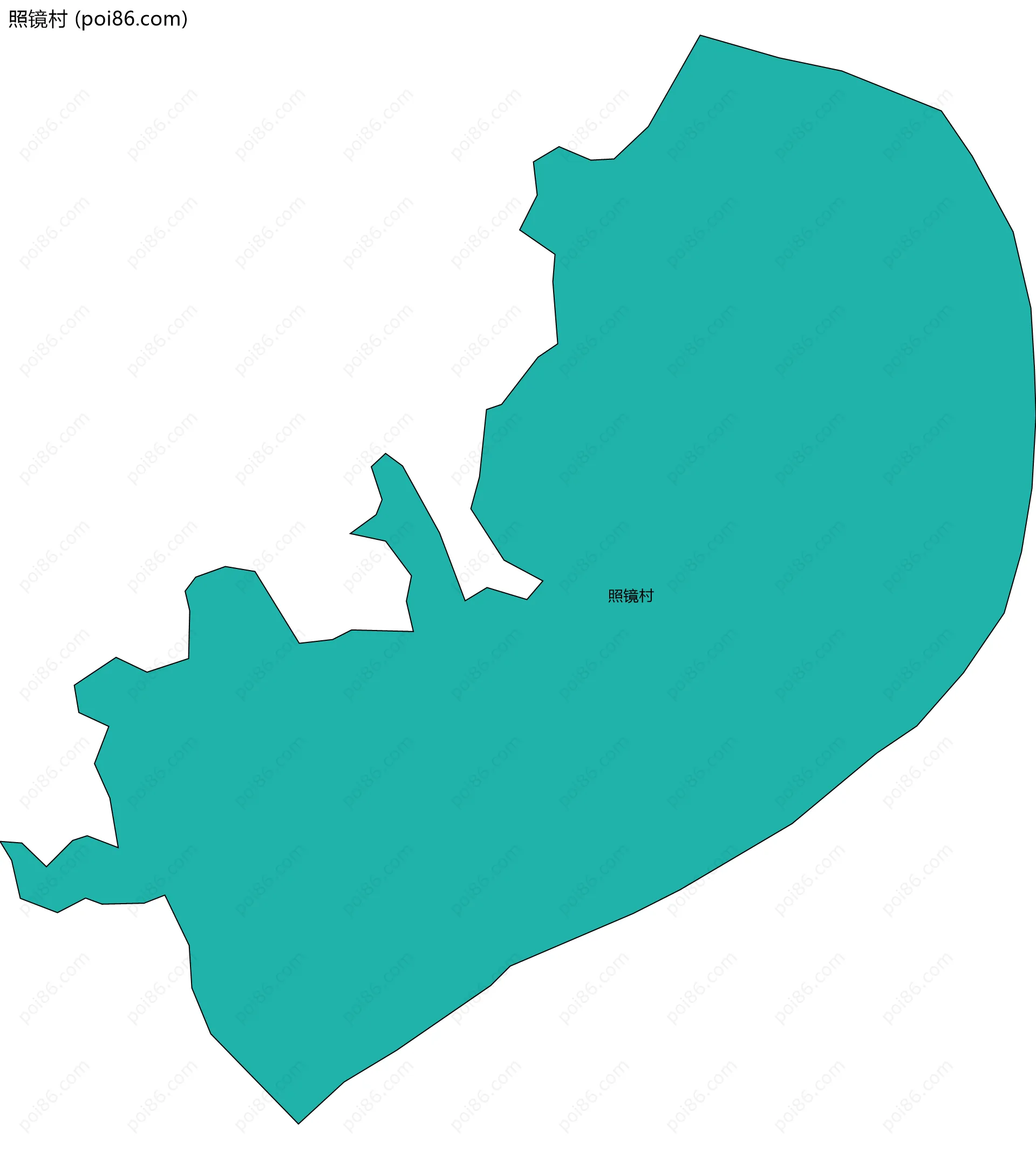 照镜村边界地图
