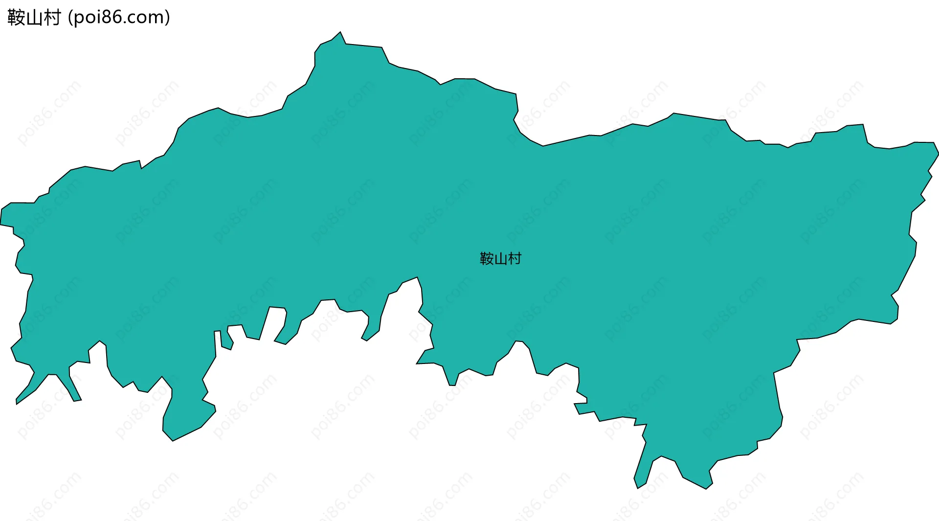 鞍山村边界地图