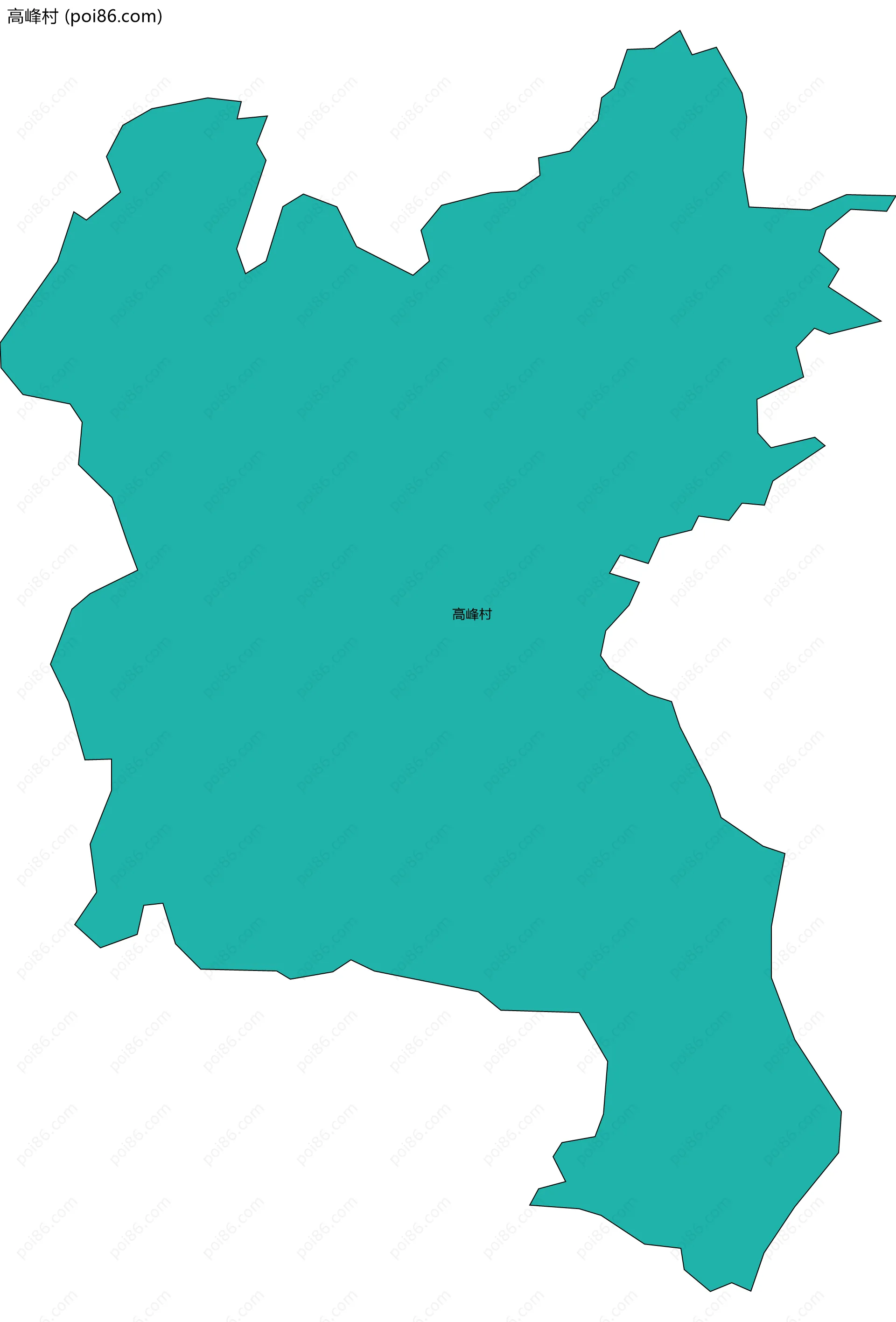 高峰村边界地图