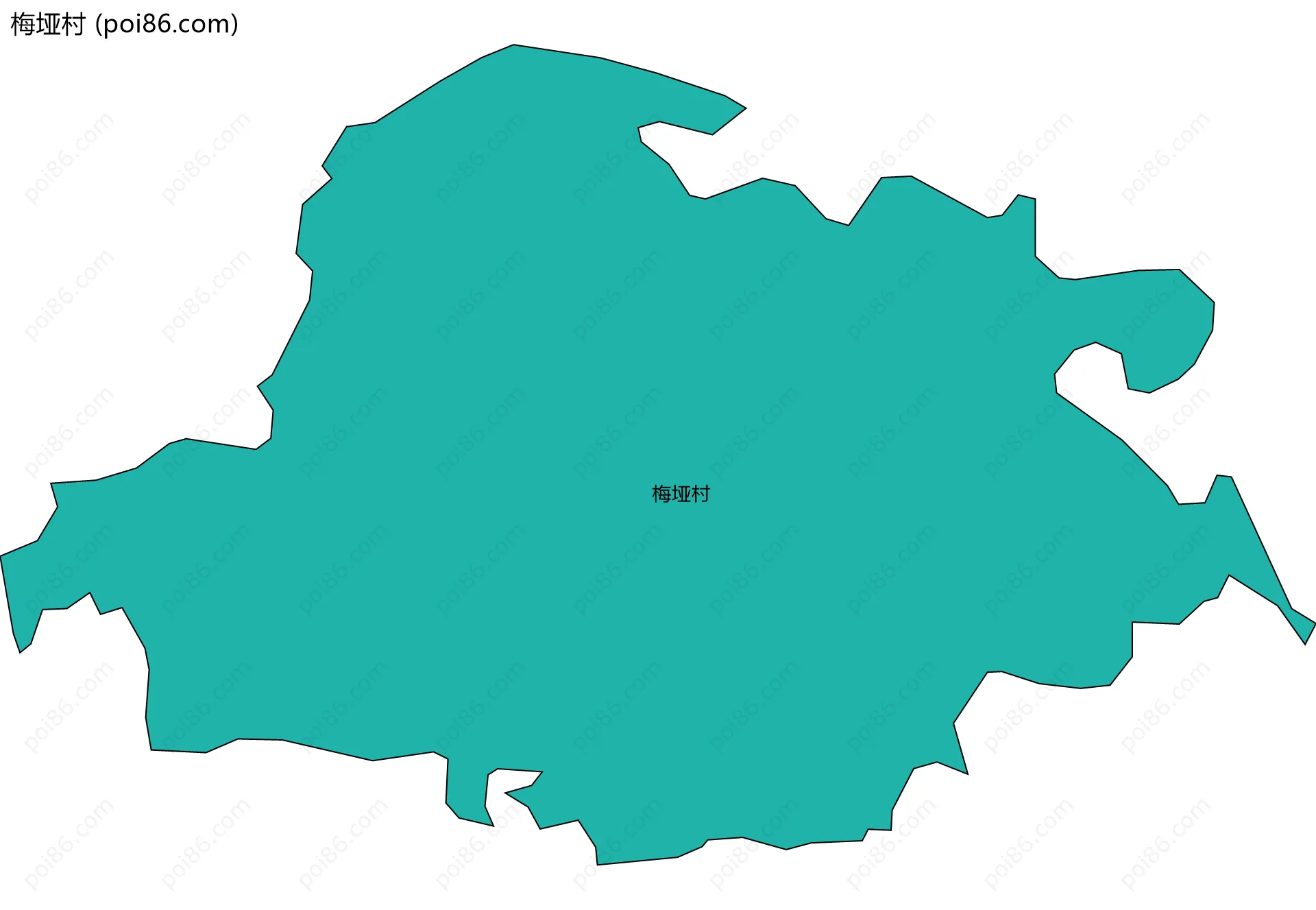 梅垭村边界地图