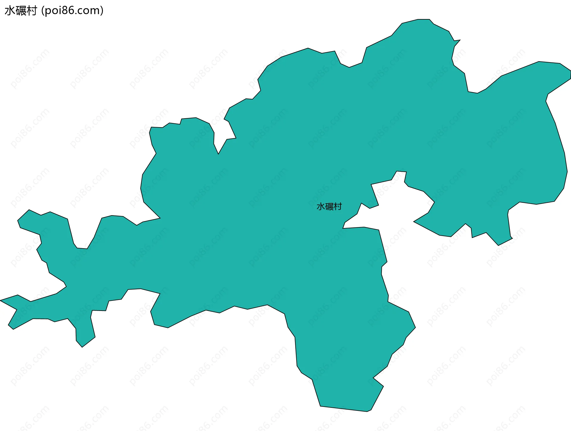 水碾村边界地图