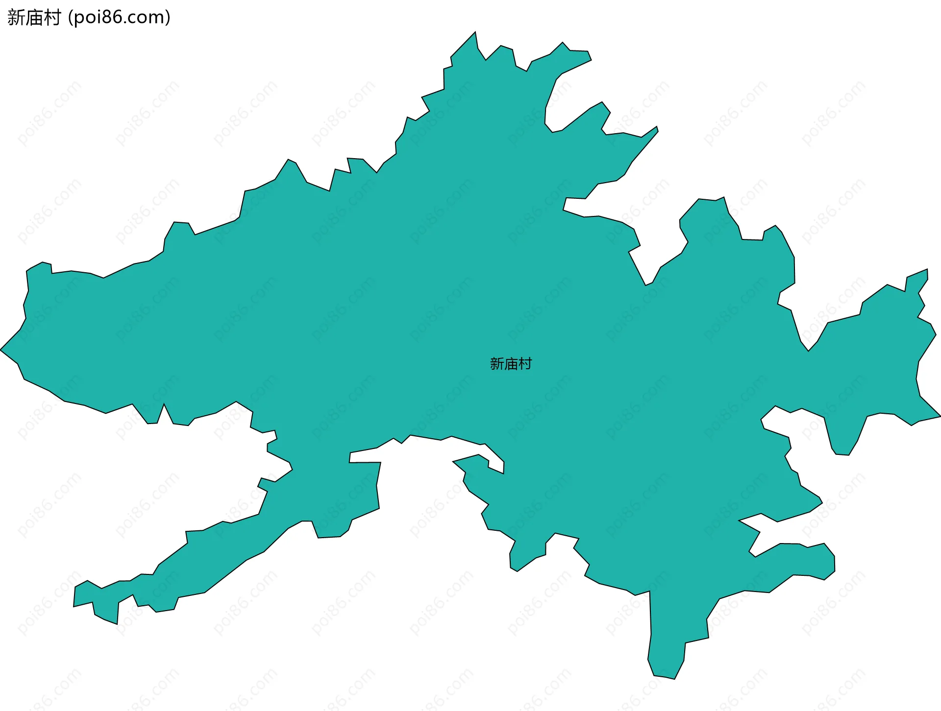 新庙村边界地图
