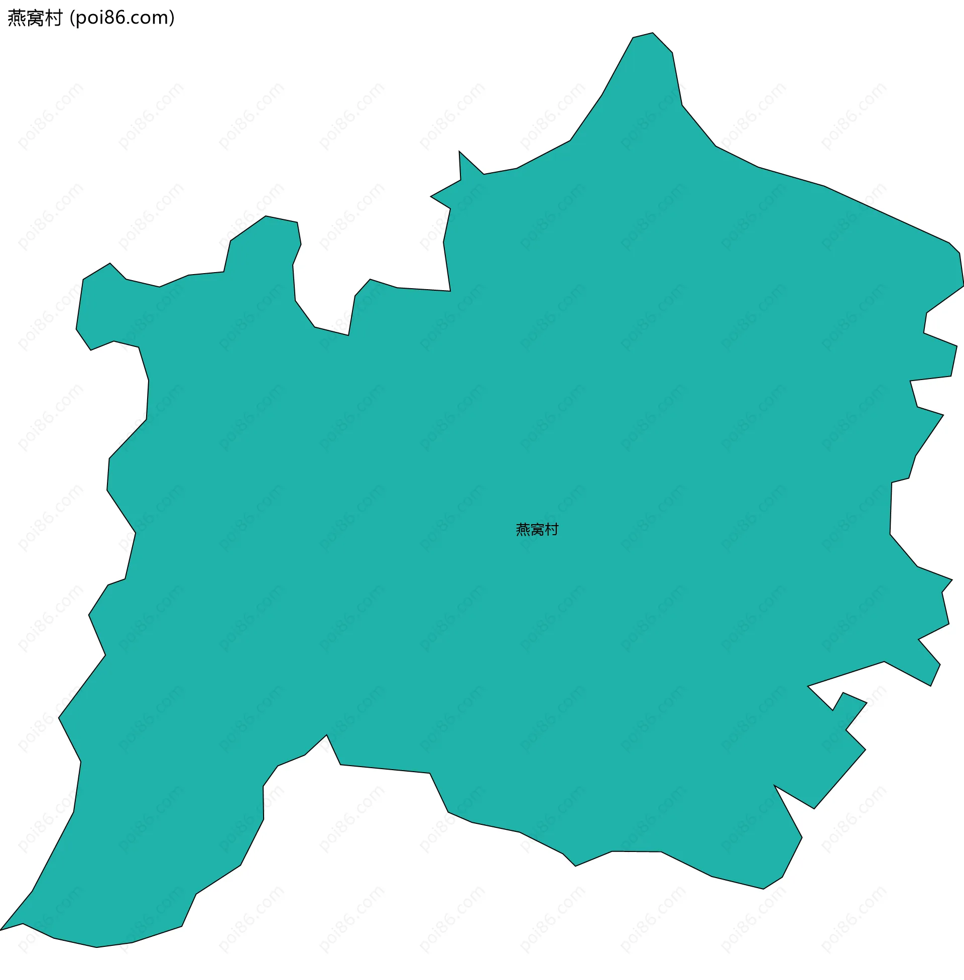 燕窝村边界地图