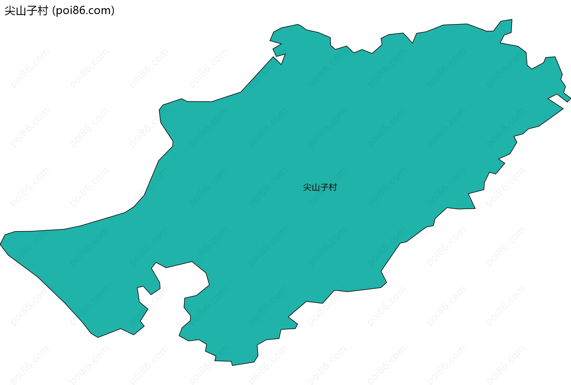 尖山子村边界地图