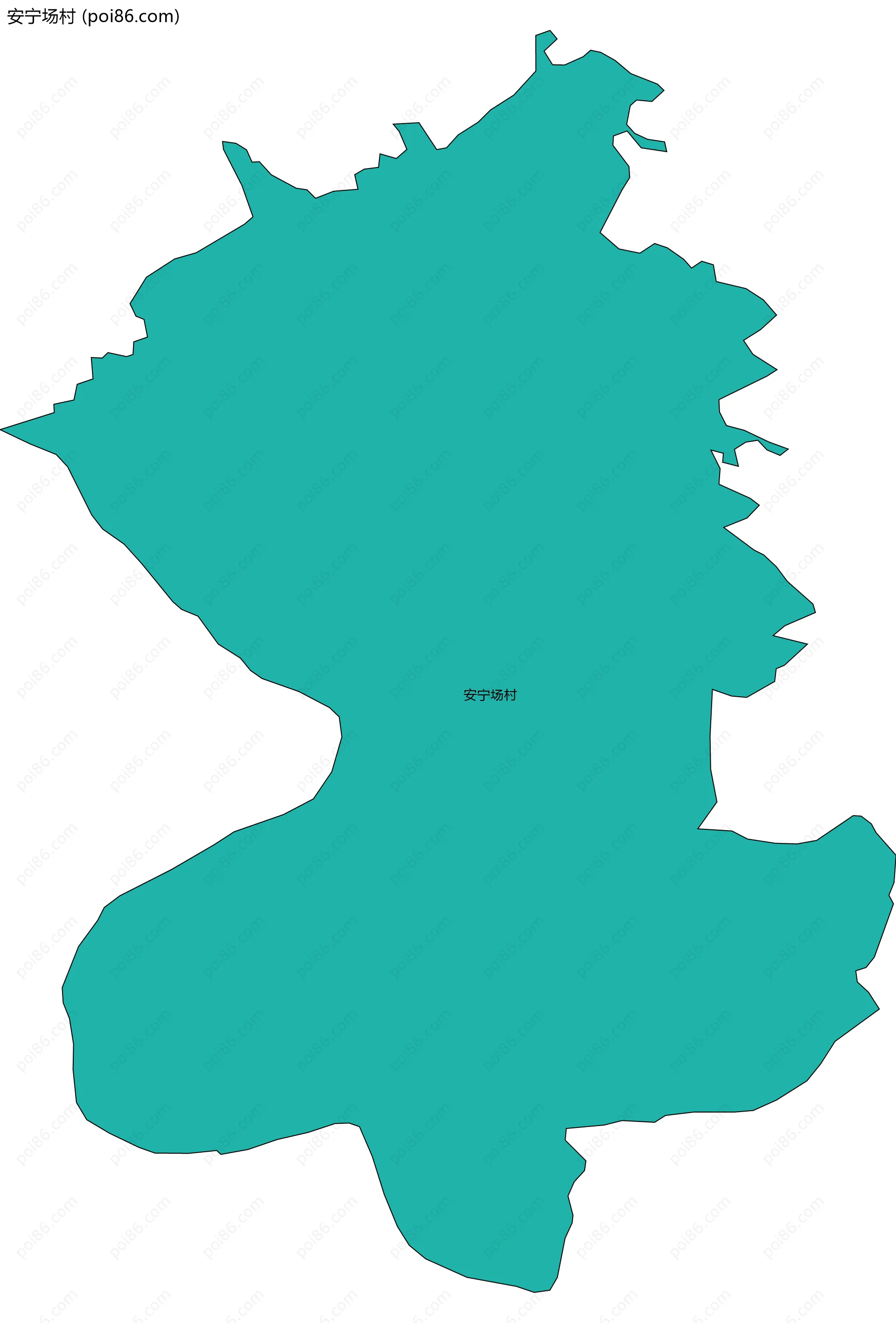 安宁场村边界地图