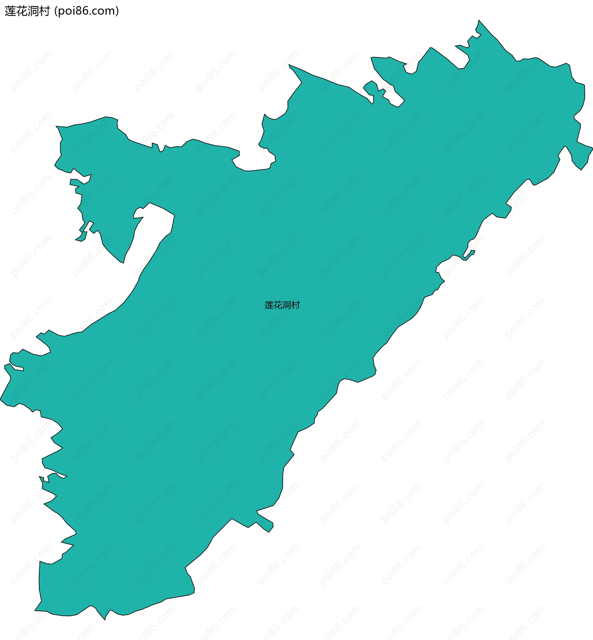 莲花洞村边界地图