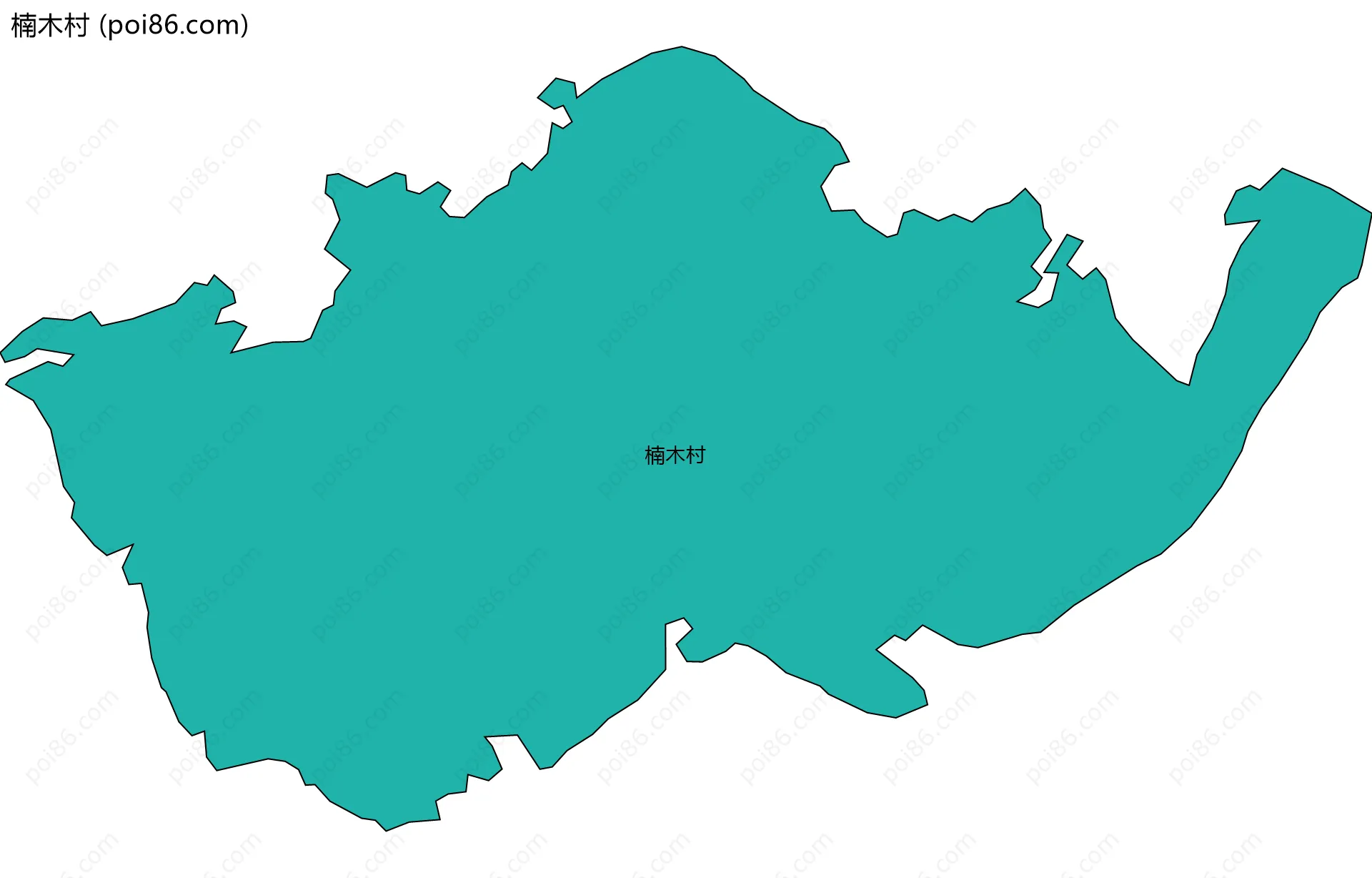 楠木村边界地图