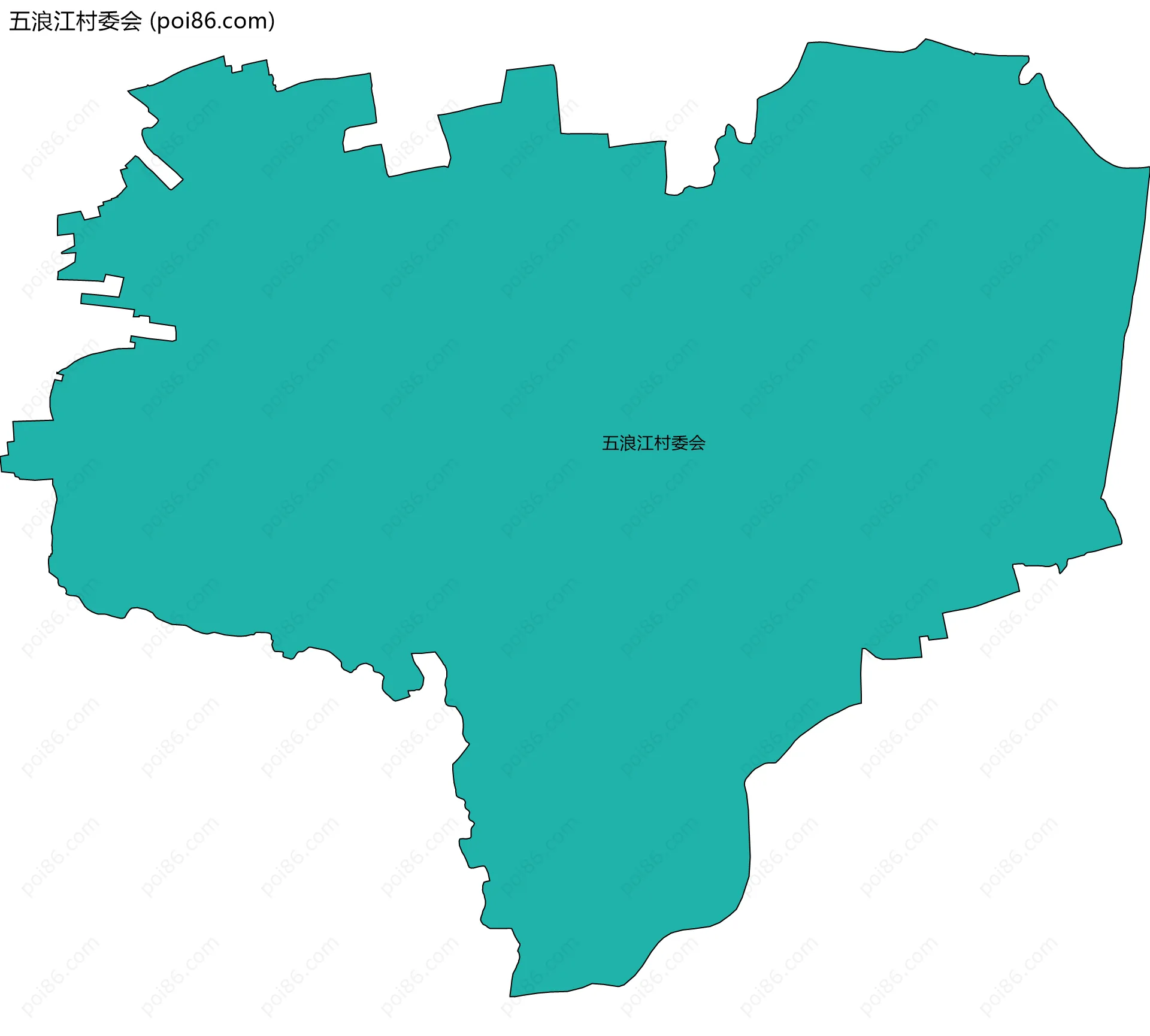 五浪江村委会边界地图