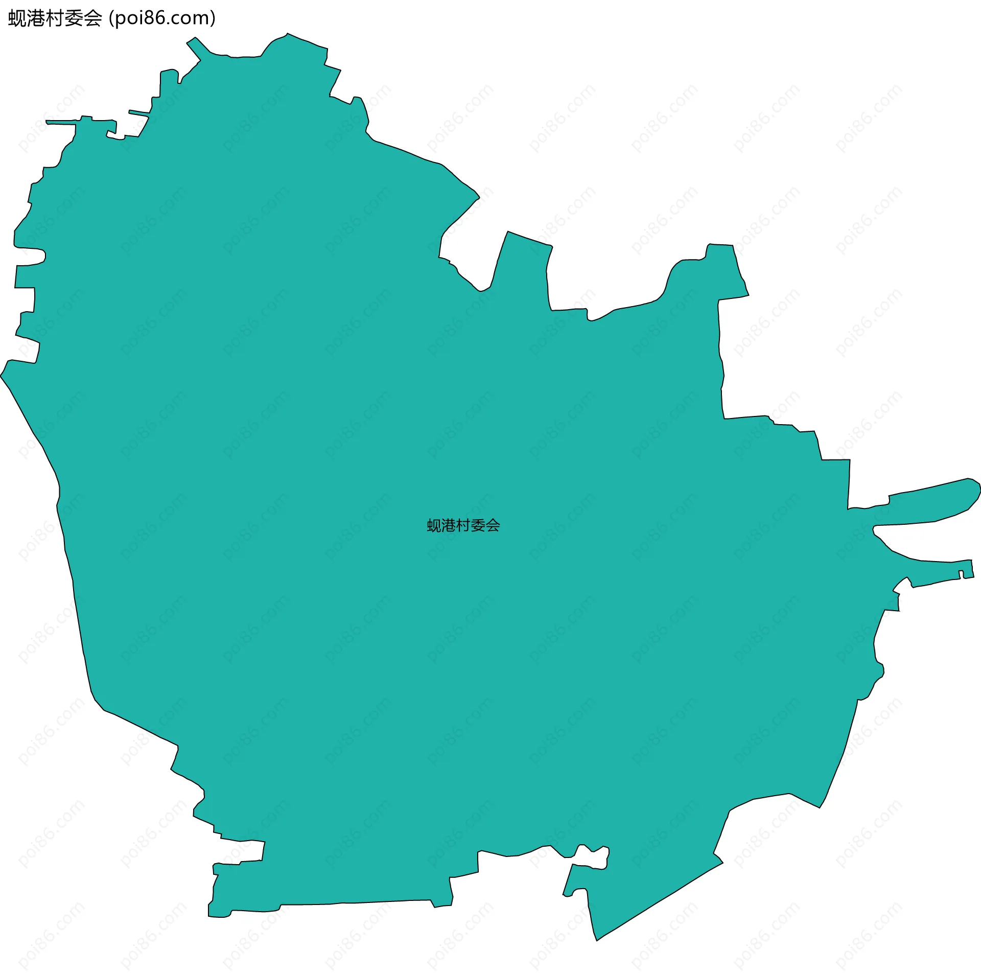 蚬港村委会边界地图