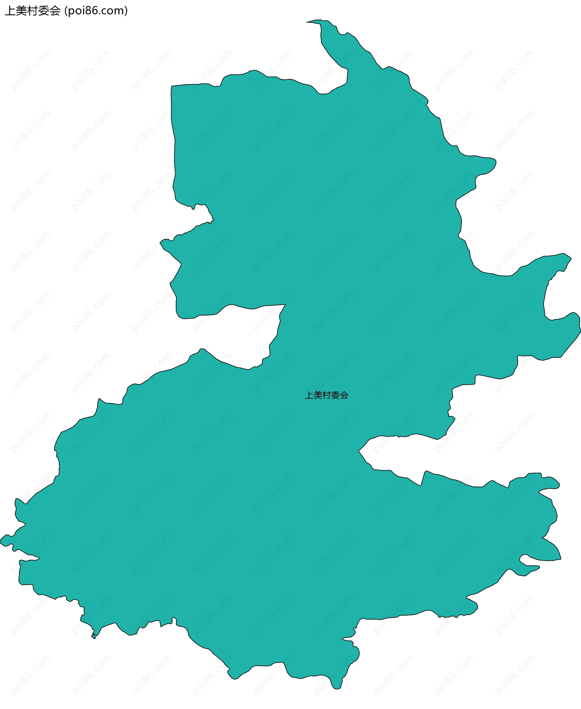 上美村委会边界地图