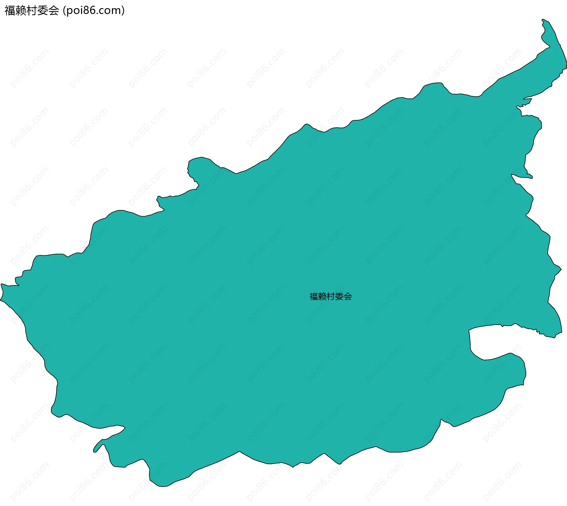 福赖村委会边界地图