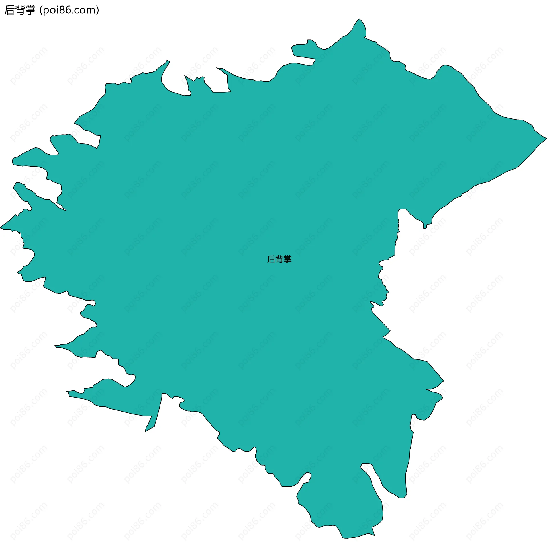 后背掌边界地图