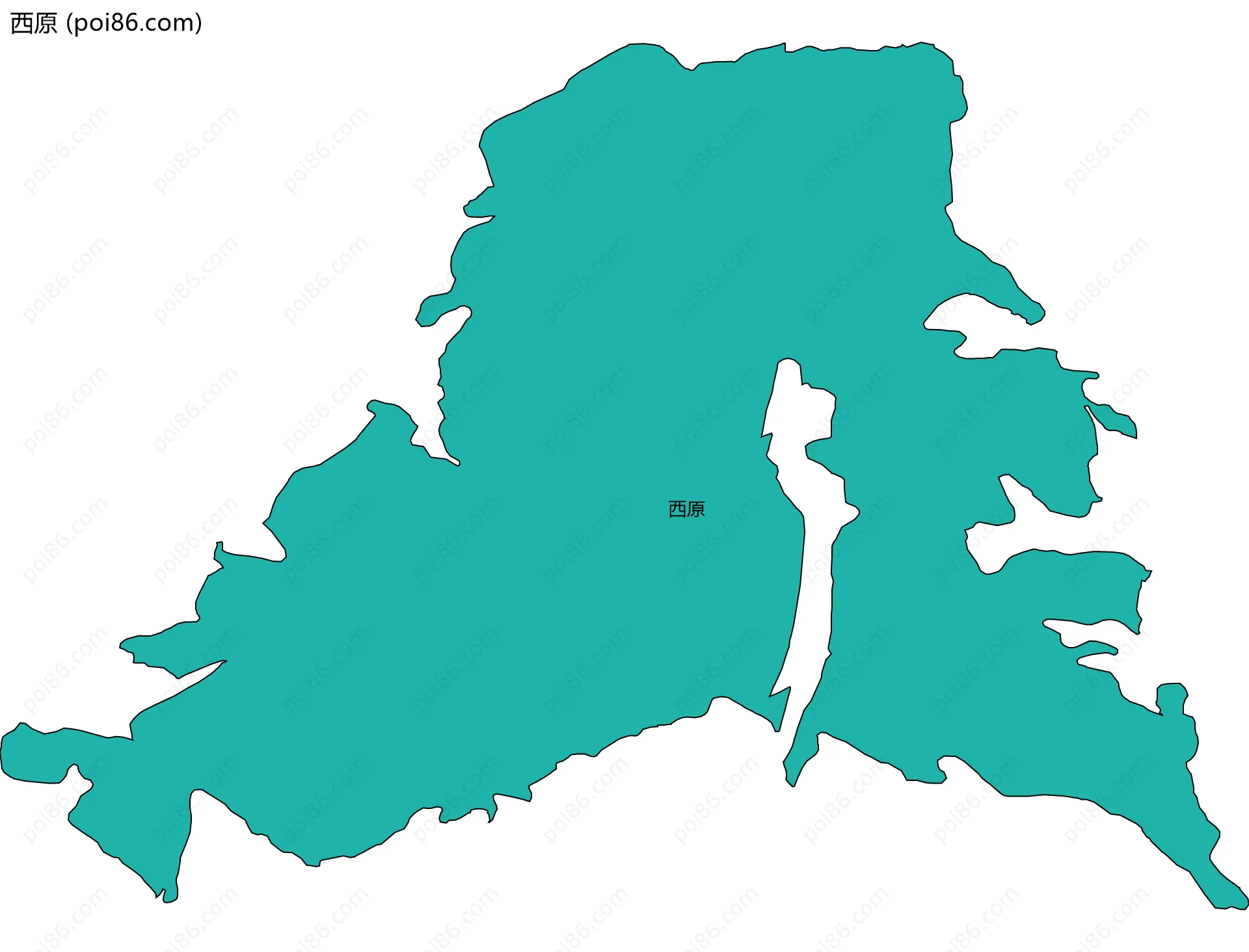 西原边界地图